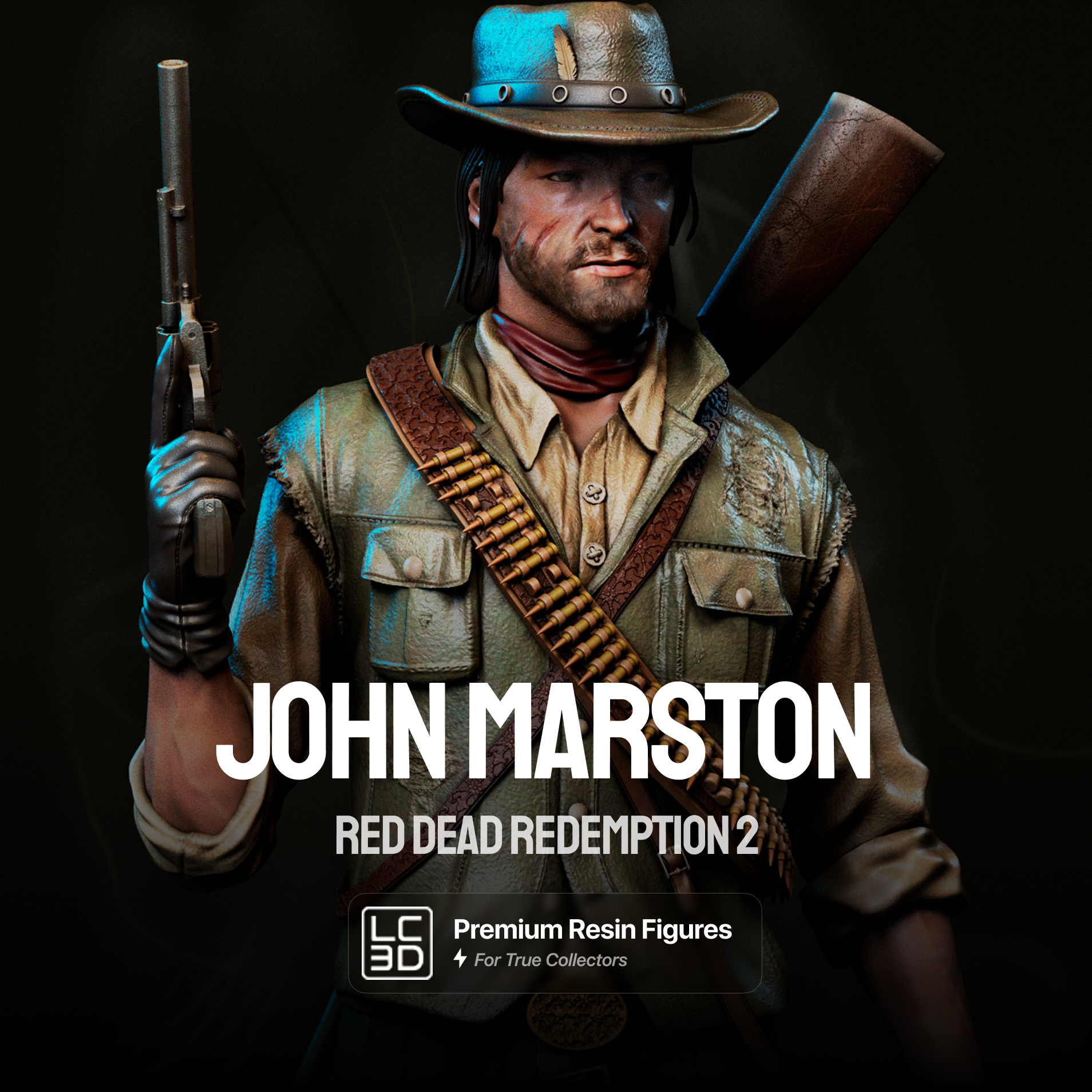 John Marston Red Dead Redemption Figure 3D Printed Resin Model Kit