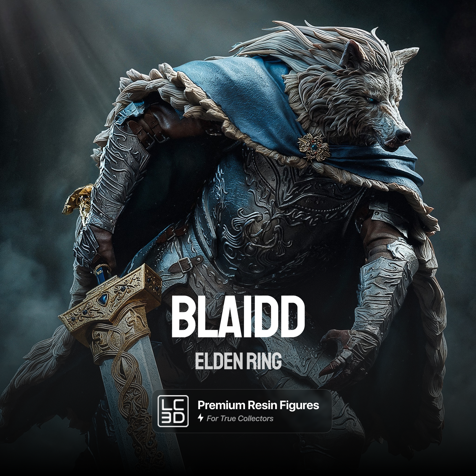 Blaidd Elden Ring Figure 3D Printed Resin Model Kit