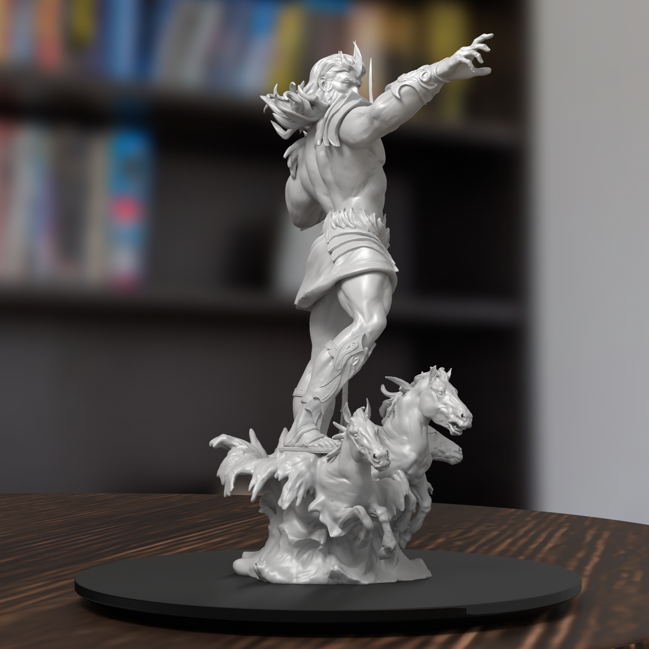 Poseidon The Greek God Figure 3D Printed Resin Model Kit