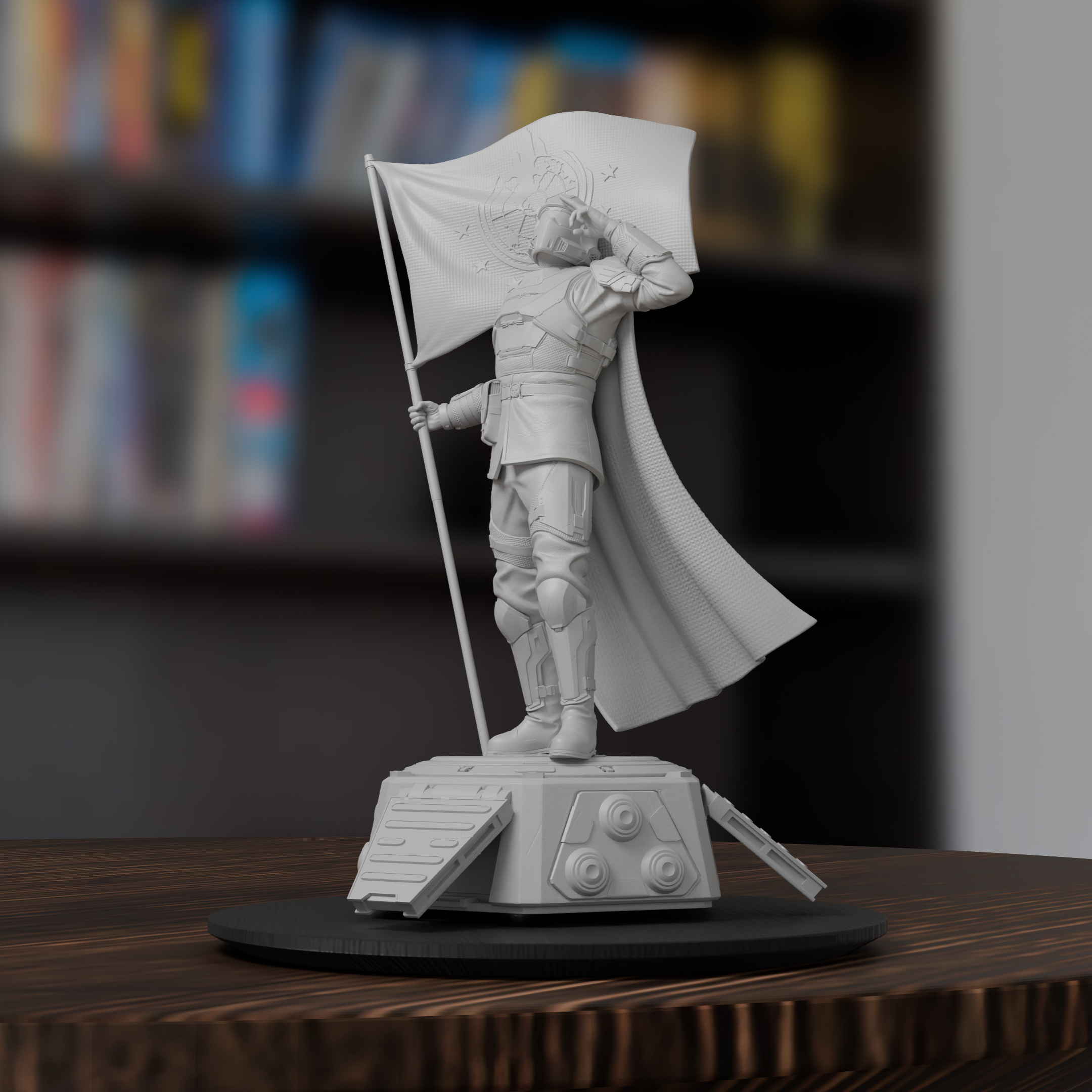 The Helldiver Soldier Gaming Figure 3D Printed Resin Model Kit