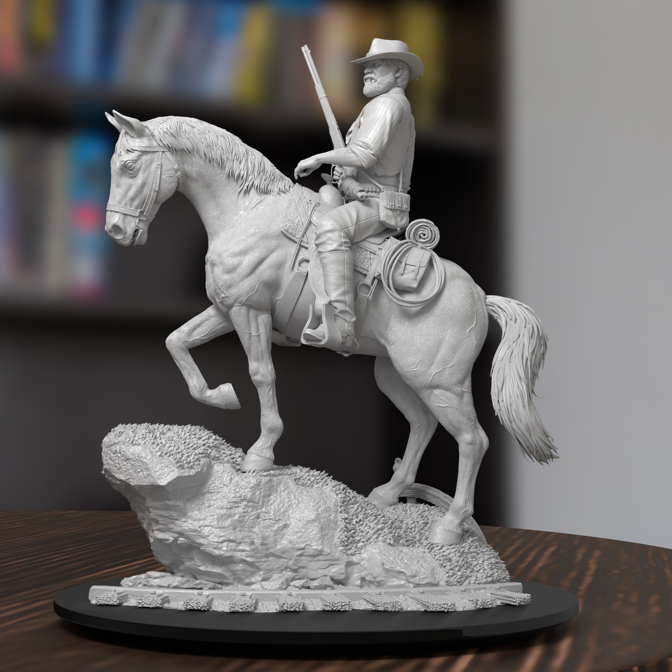 Arthur Morgan Horse Riding Red Dead Redemption 2 Figure 3D Printed Resin Model Kit