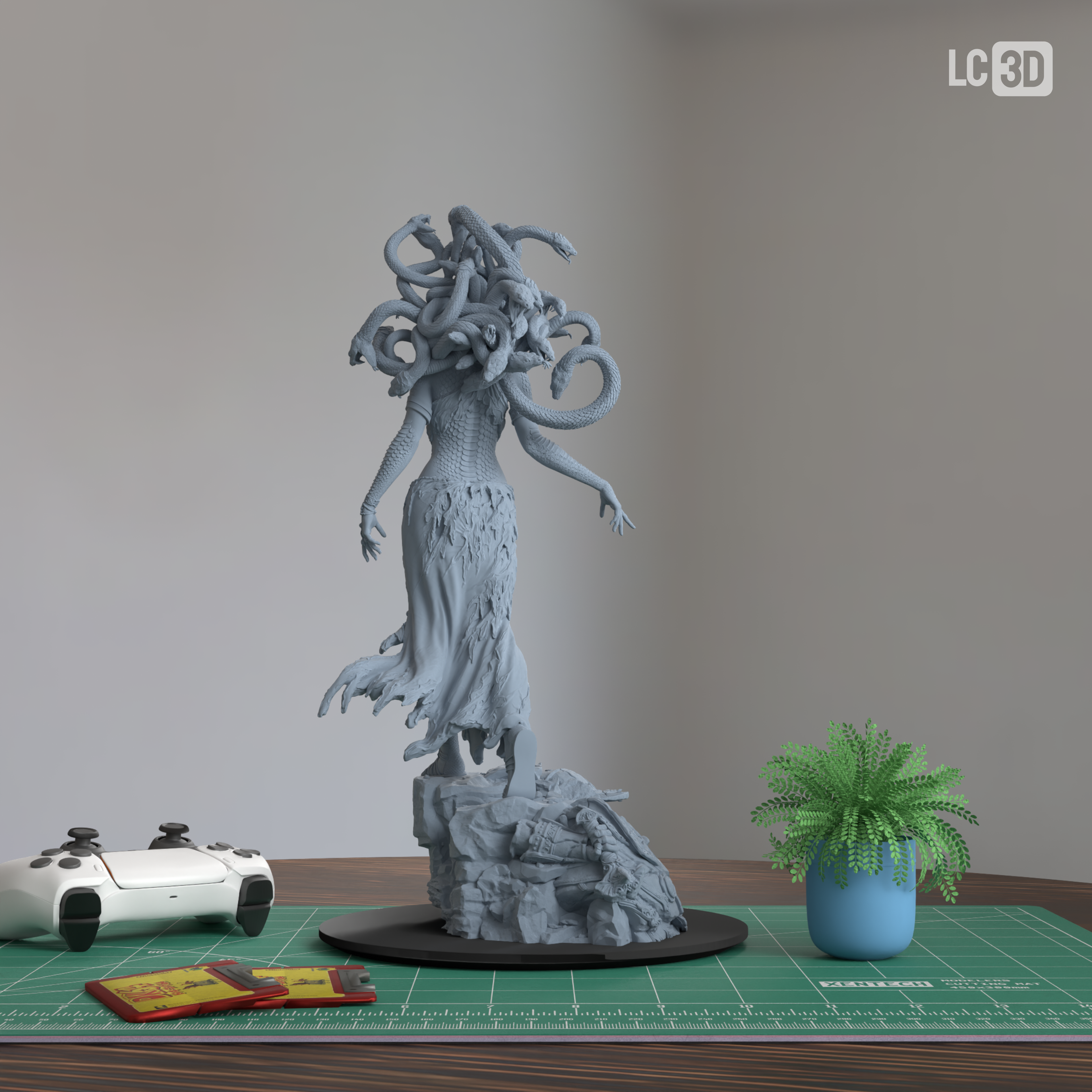 Medusa the Gorgon 3D Printed Resin Figure Model Kit