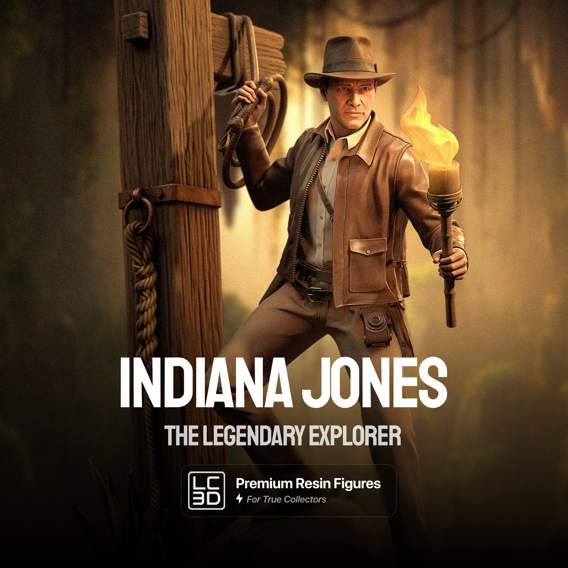 Indiana Jones The Legendary Explorer Figure 3D Printed Resin Model Kit