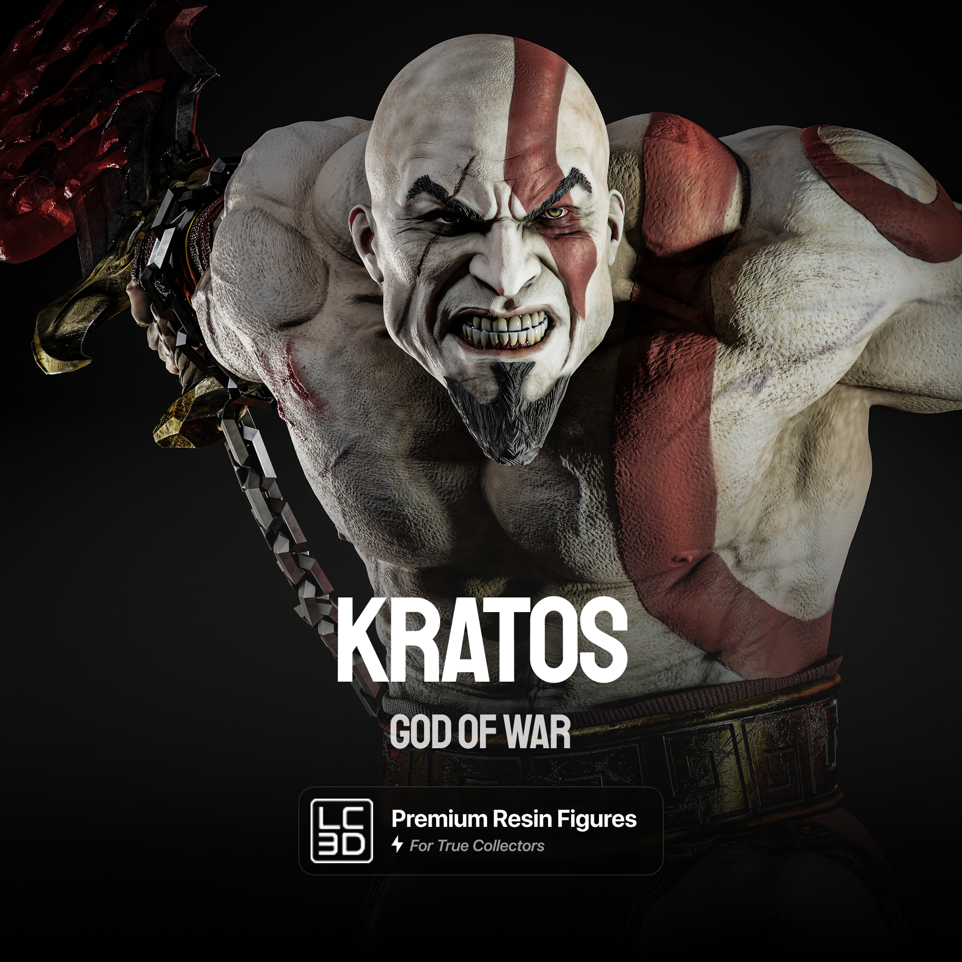 Kratos God Of War Figure 3D Printed Resin Model Kit