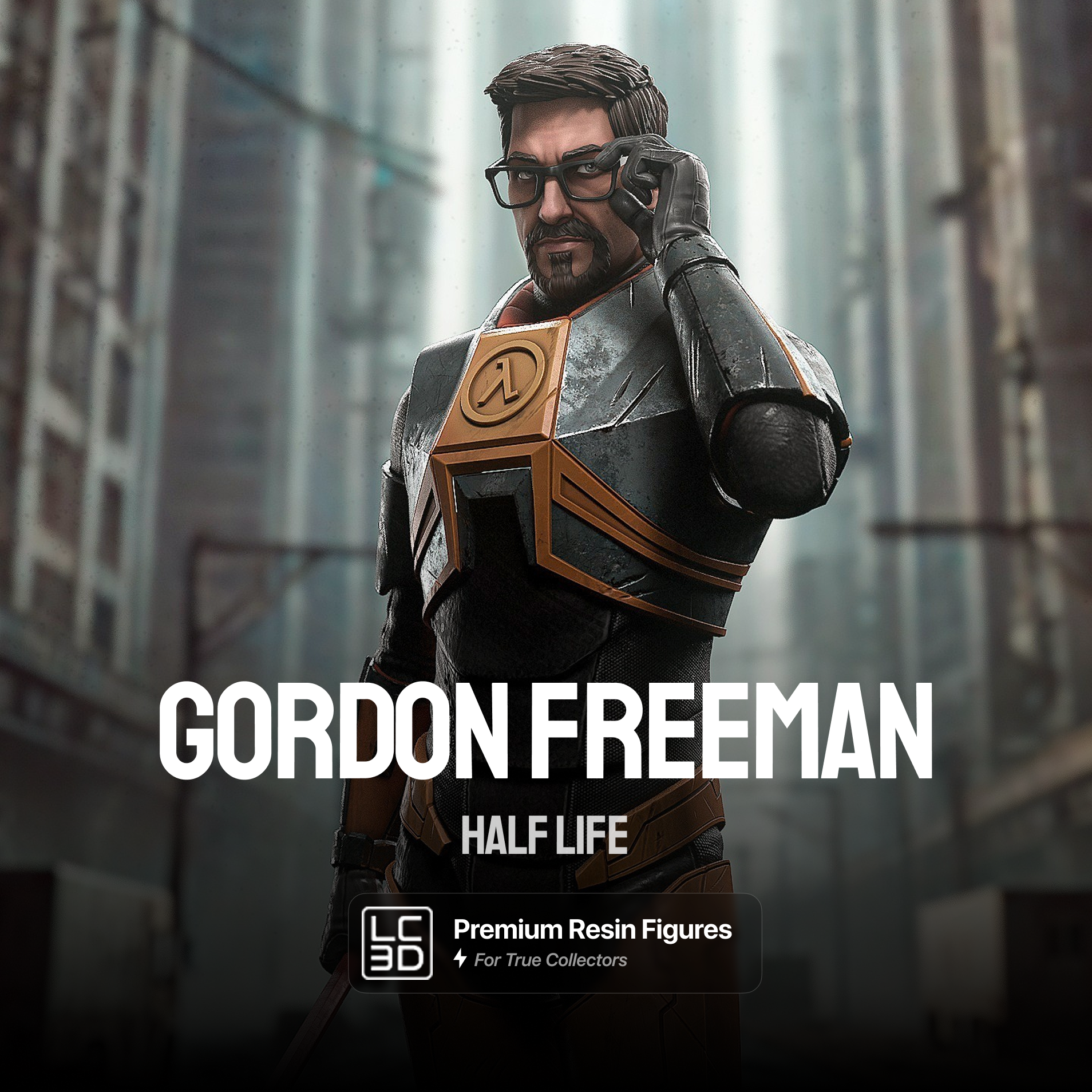 Gordon Freeman Half-Life Figure 3D Printed Resin Model Kit
