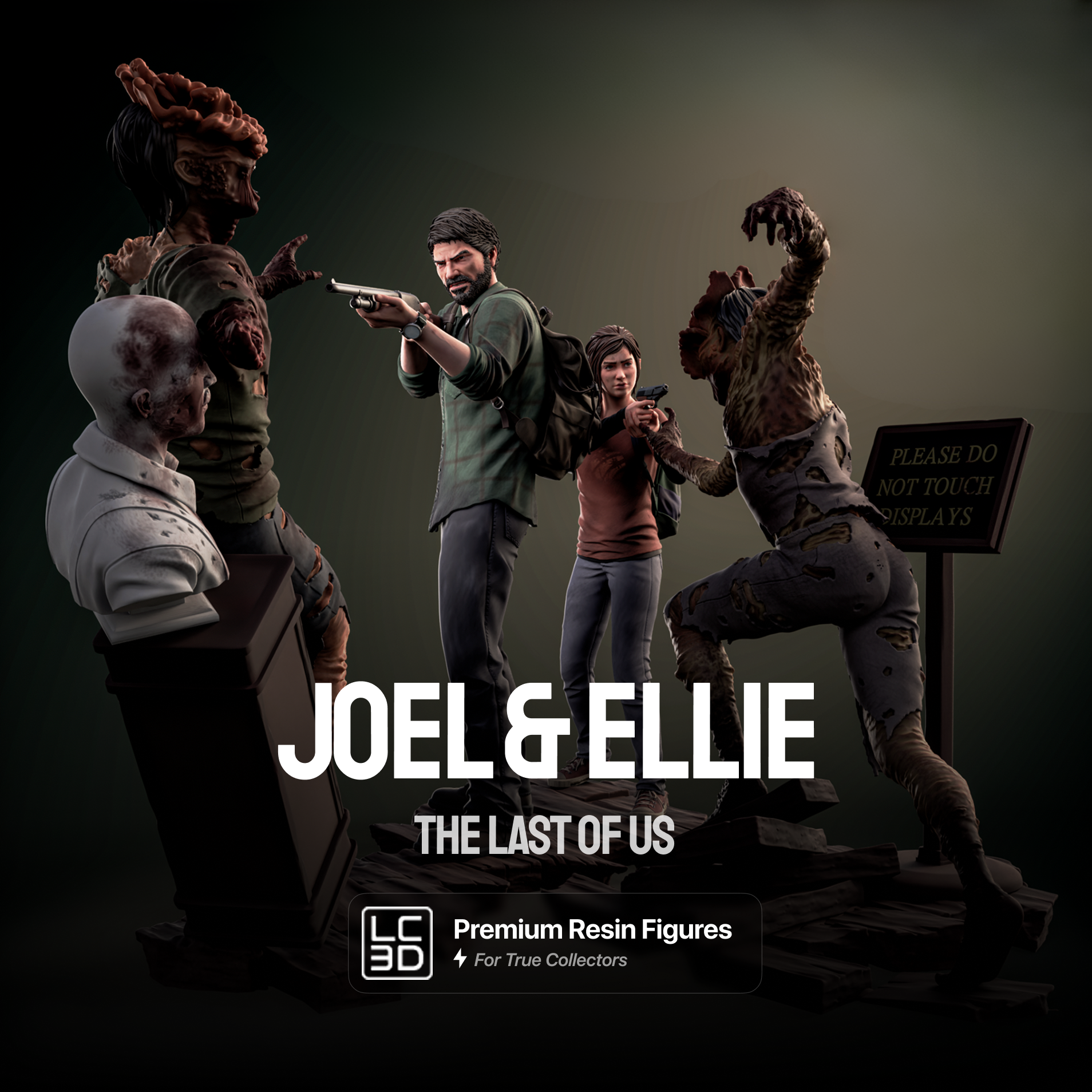 Joel & Ellie The Last Of Us Figure 3D Printed Resin Model Kit