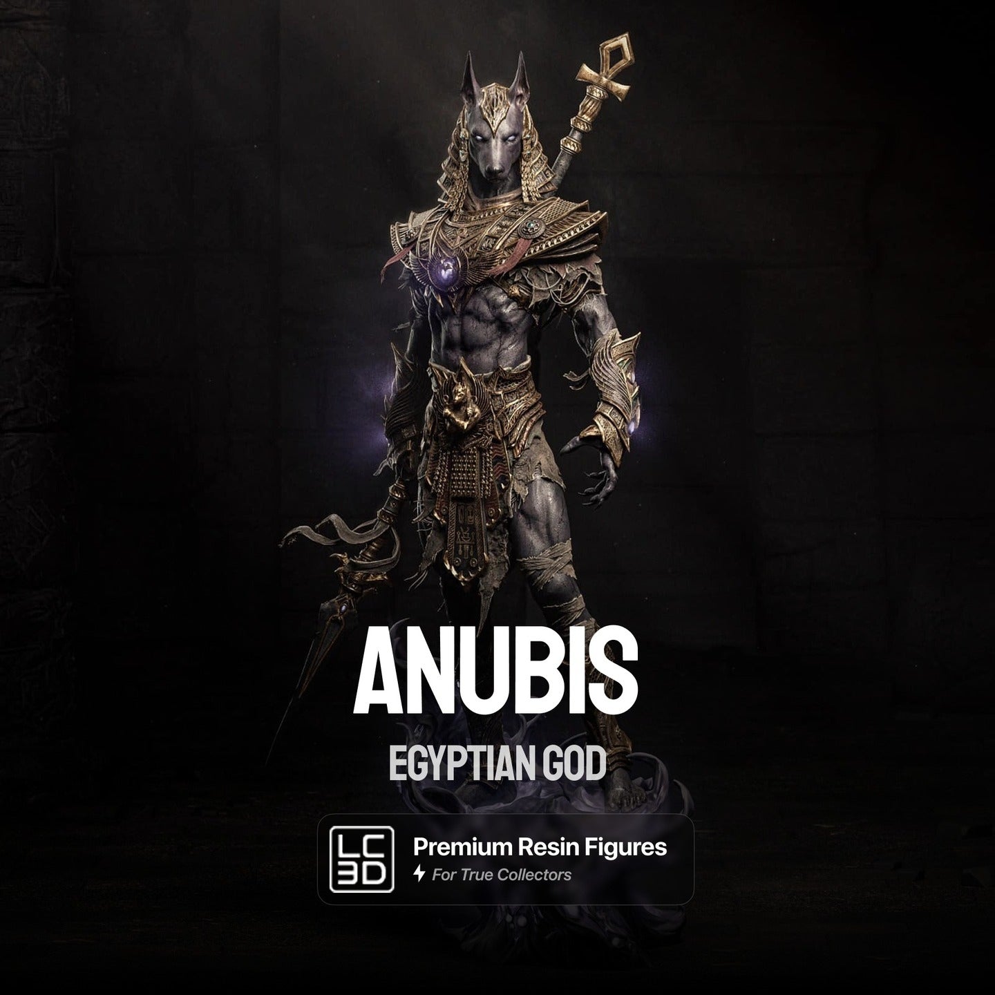 Anubis Egyptian God 3D Printed Resin Figure Model Kit
