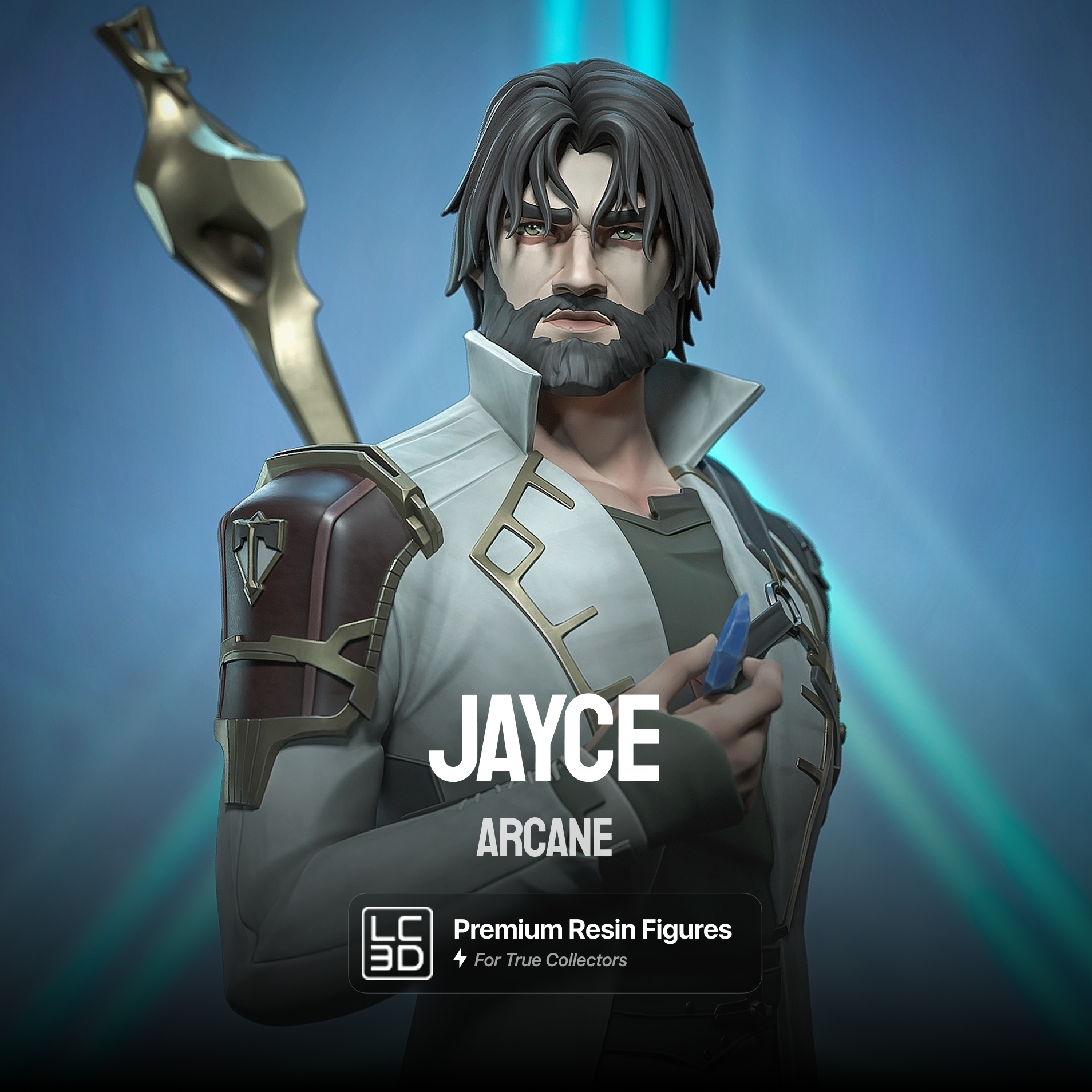 Jayce Arcane Figure 3D Printed Resin Model Kit