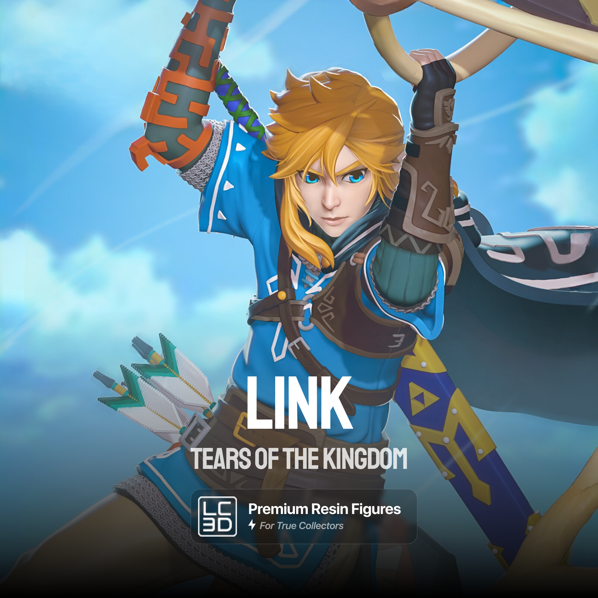 Link Tears Of The Kingdom Figure 3D Printed Resin Model Kit