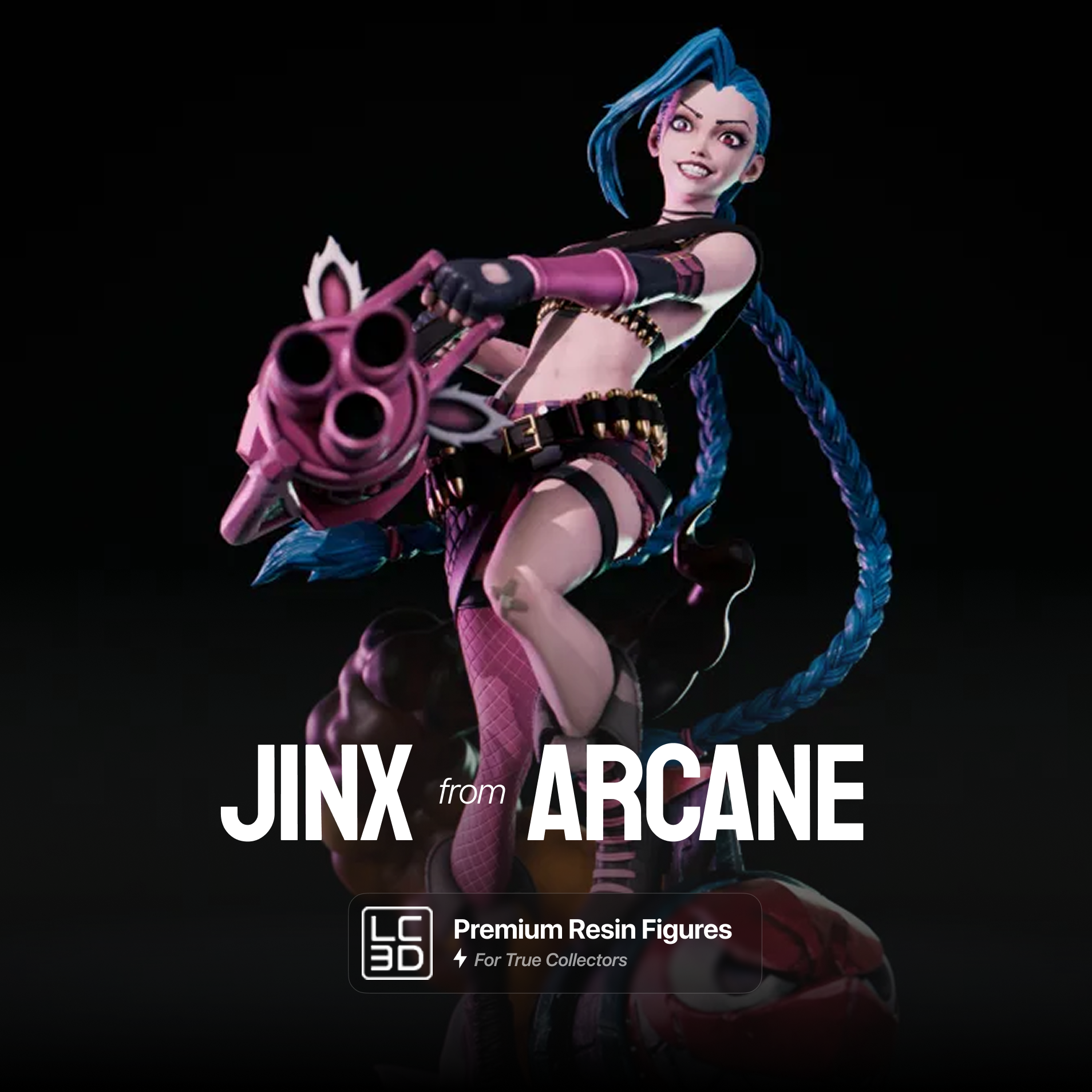 Jinx Arcane Action Figure 3D Printed Resin Model Kit