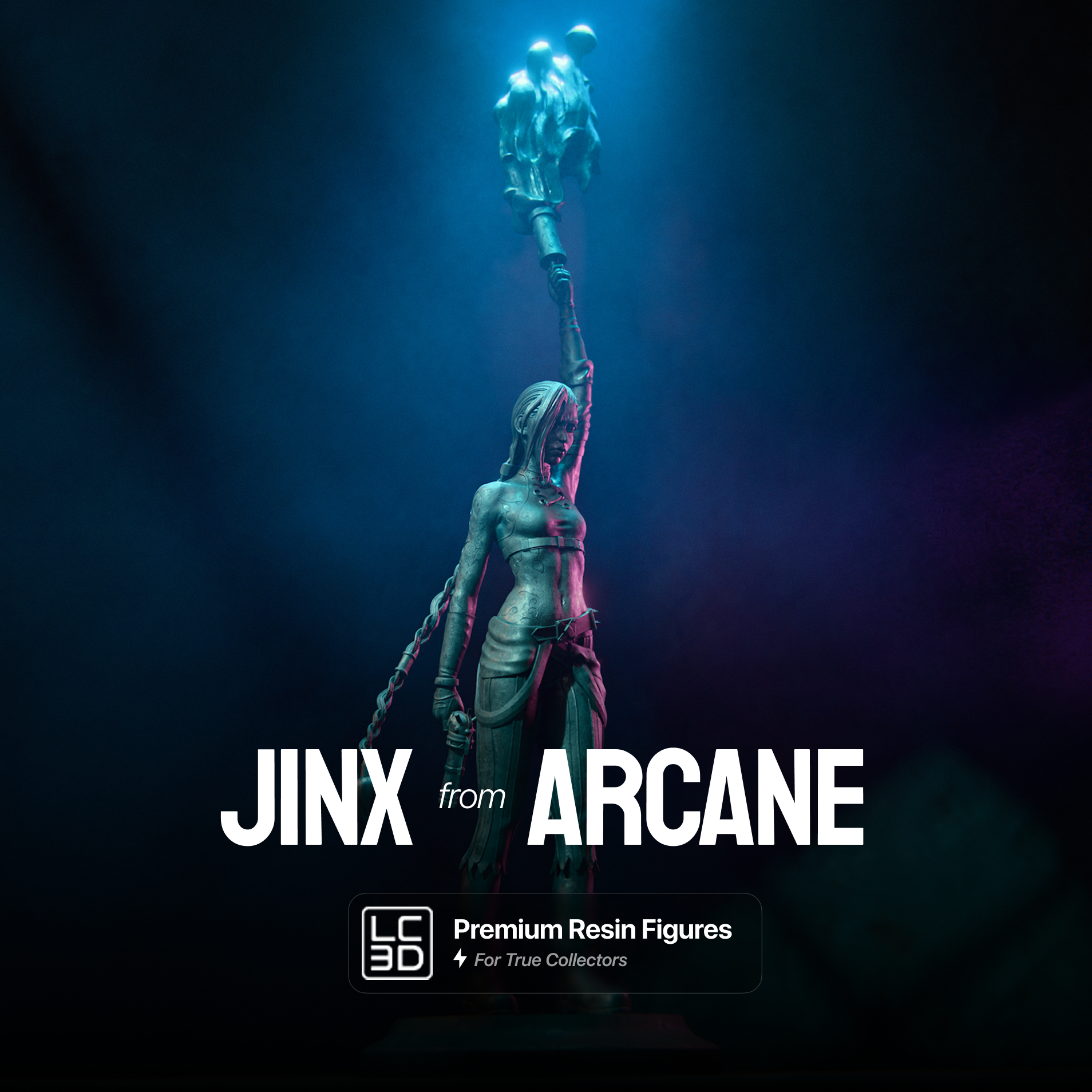 Jinx Arcane Fan Art Figure 3D Printed Resin Model Kit