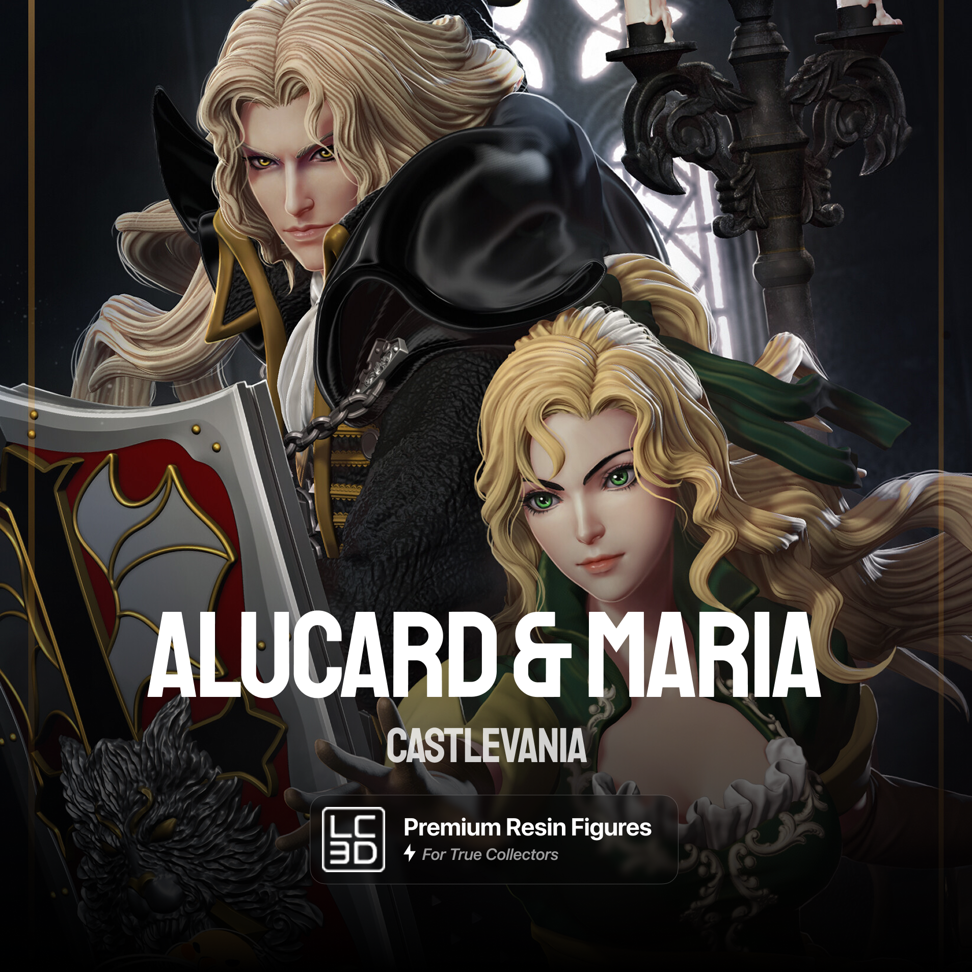 Alucard & Maria Castlevania Figure 3D Printed Resin Model Kit