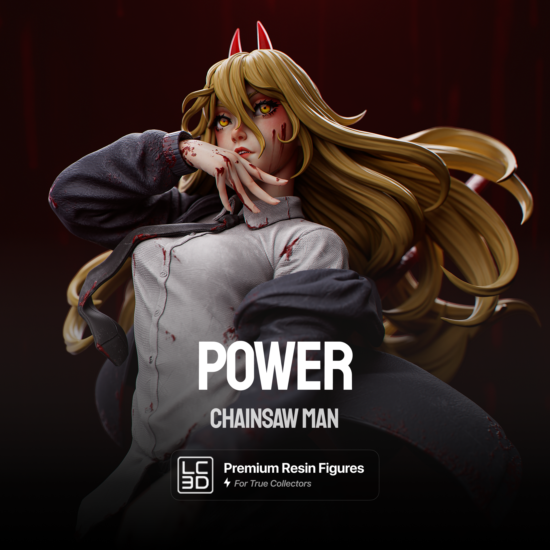 Power Chainsaw Man Figure 3D Printed Resin Model Kit