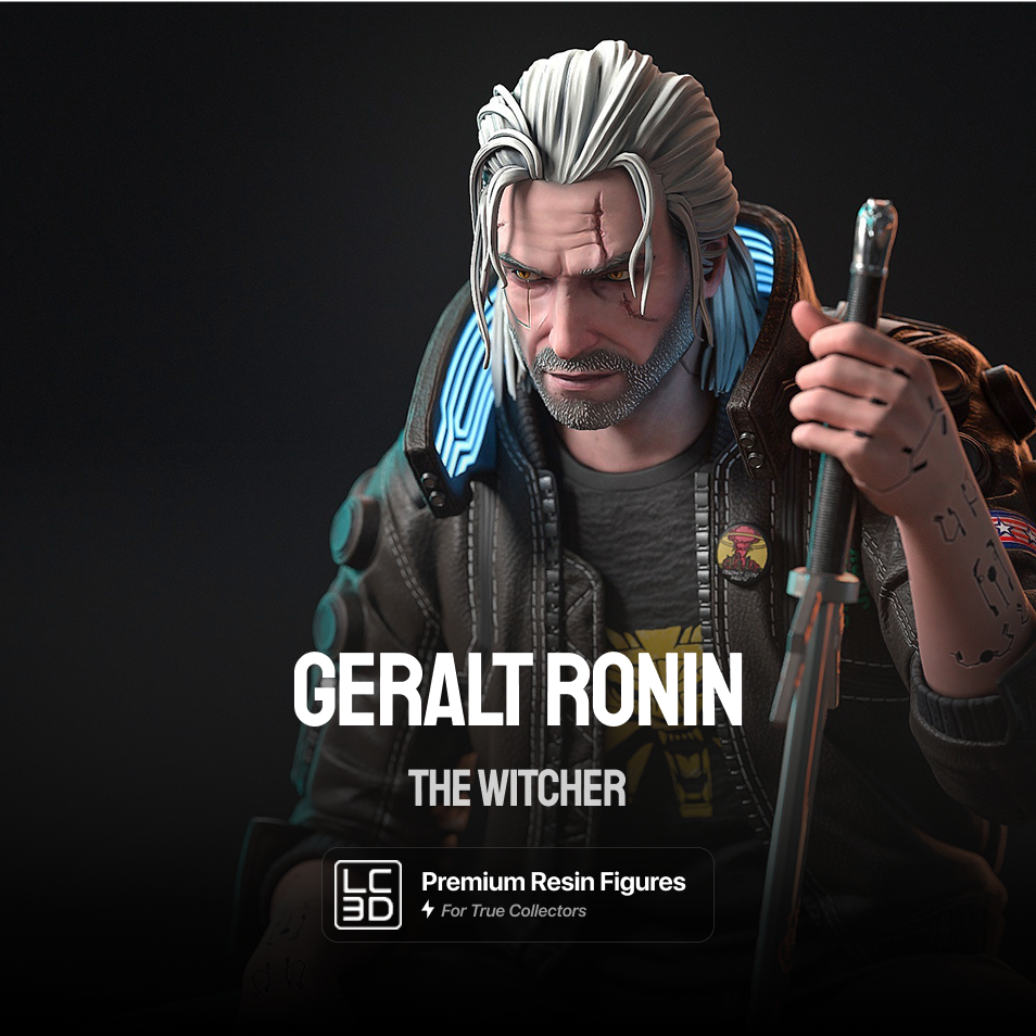 Geralt Ronin The Witcher Figure 3D Printed Resin Model Kit