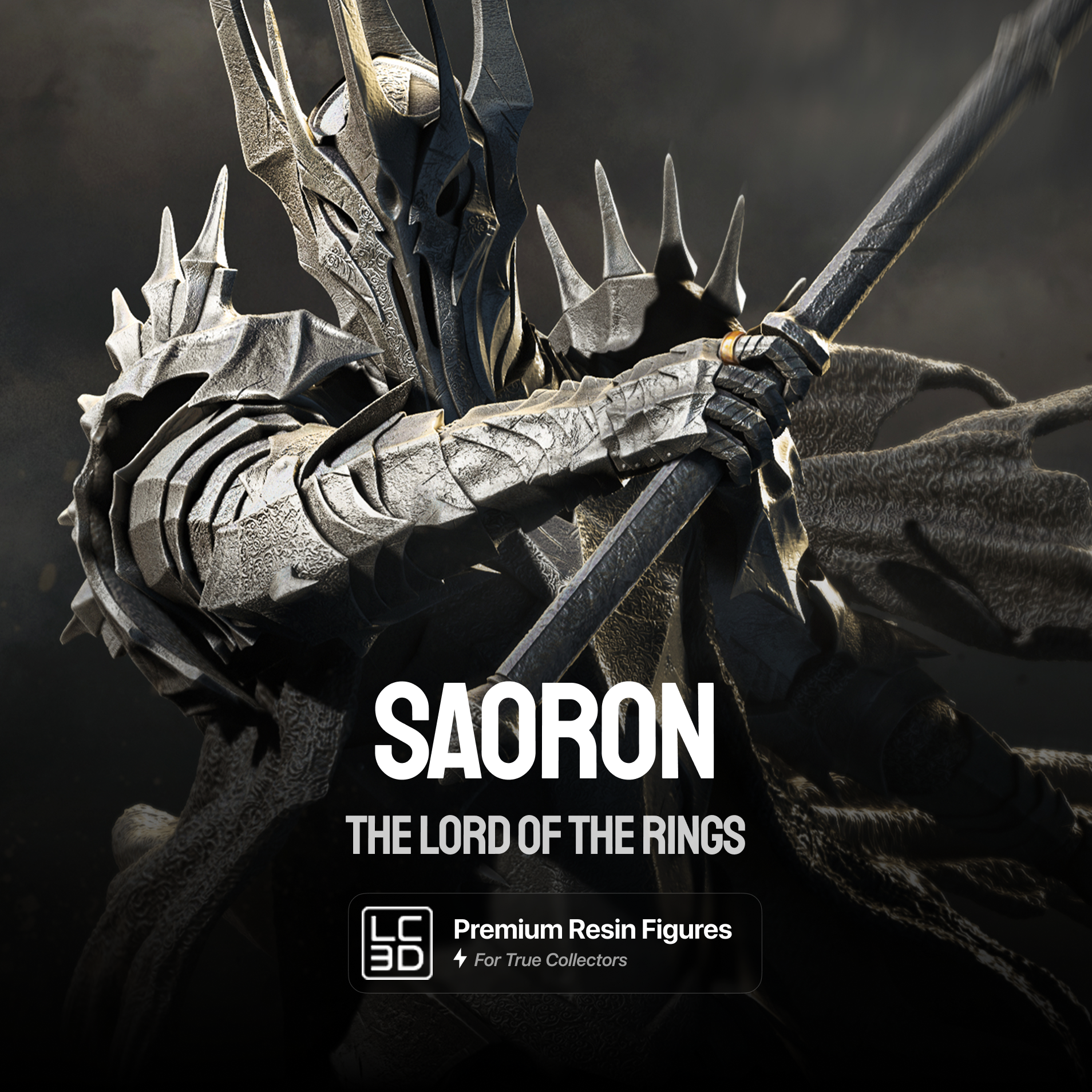 Sauron The Lord of the Rings Figure 3D Printed Resin Model Kit