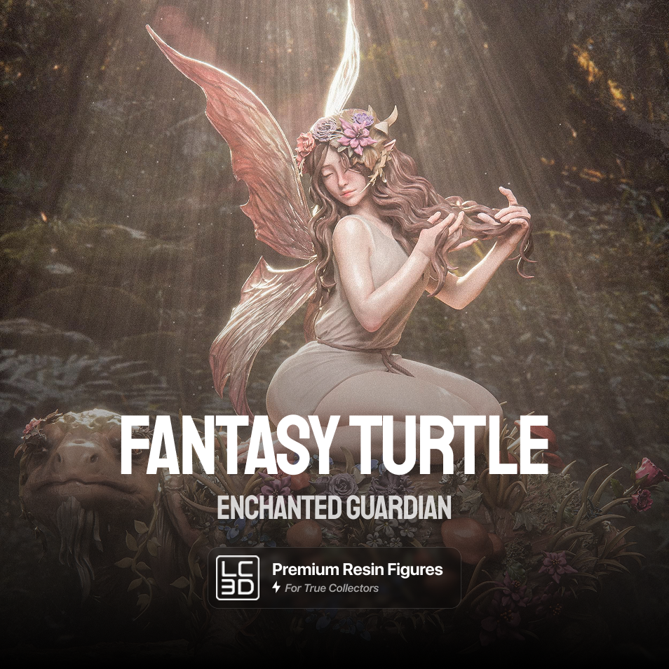 Fantasy Turtle Enchanted Guardian Figure 3D Printed Resin Model Kit