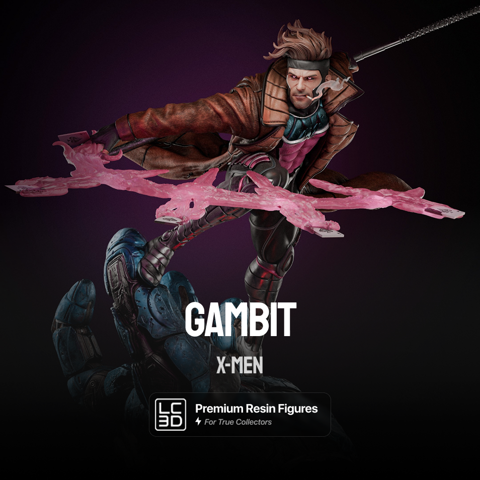 Gambit X-MEN Figure 3D Printed Resin Model Kit