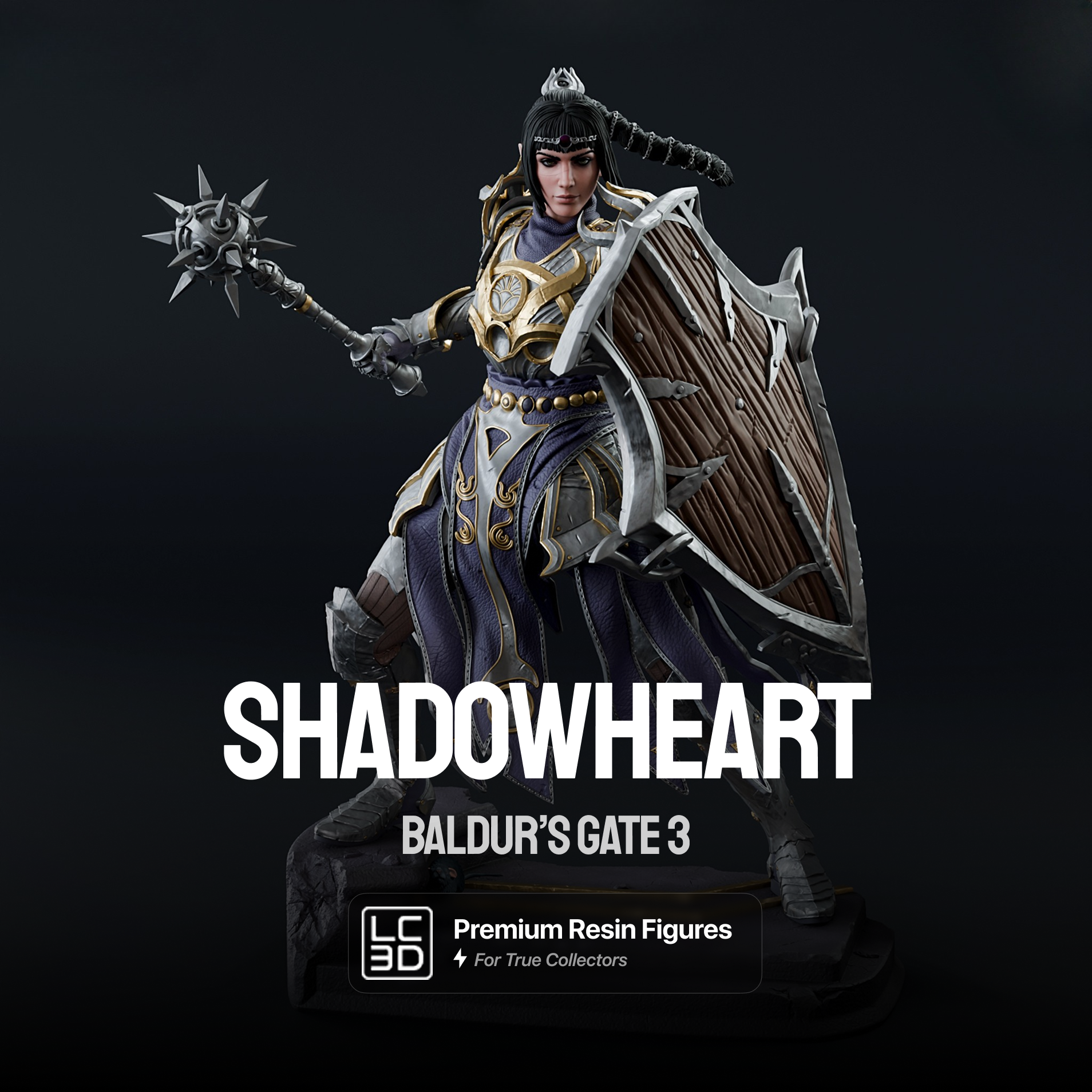 Shadowheart Baldur's Gate 3 Figure Resin 3D Printed Model Kit