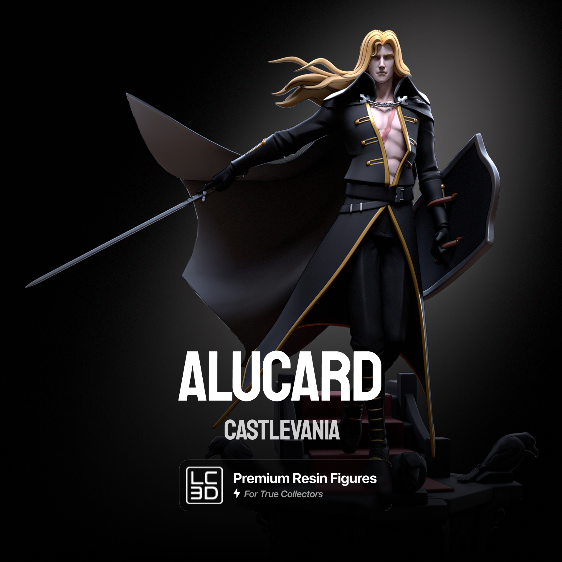 Alucard Castlevania Figure 3D Printed Resin Model Kit