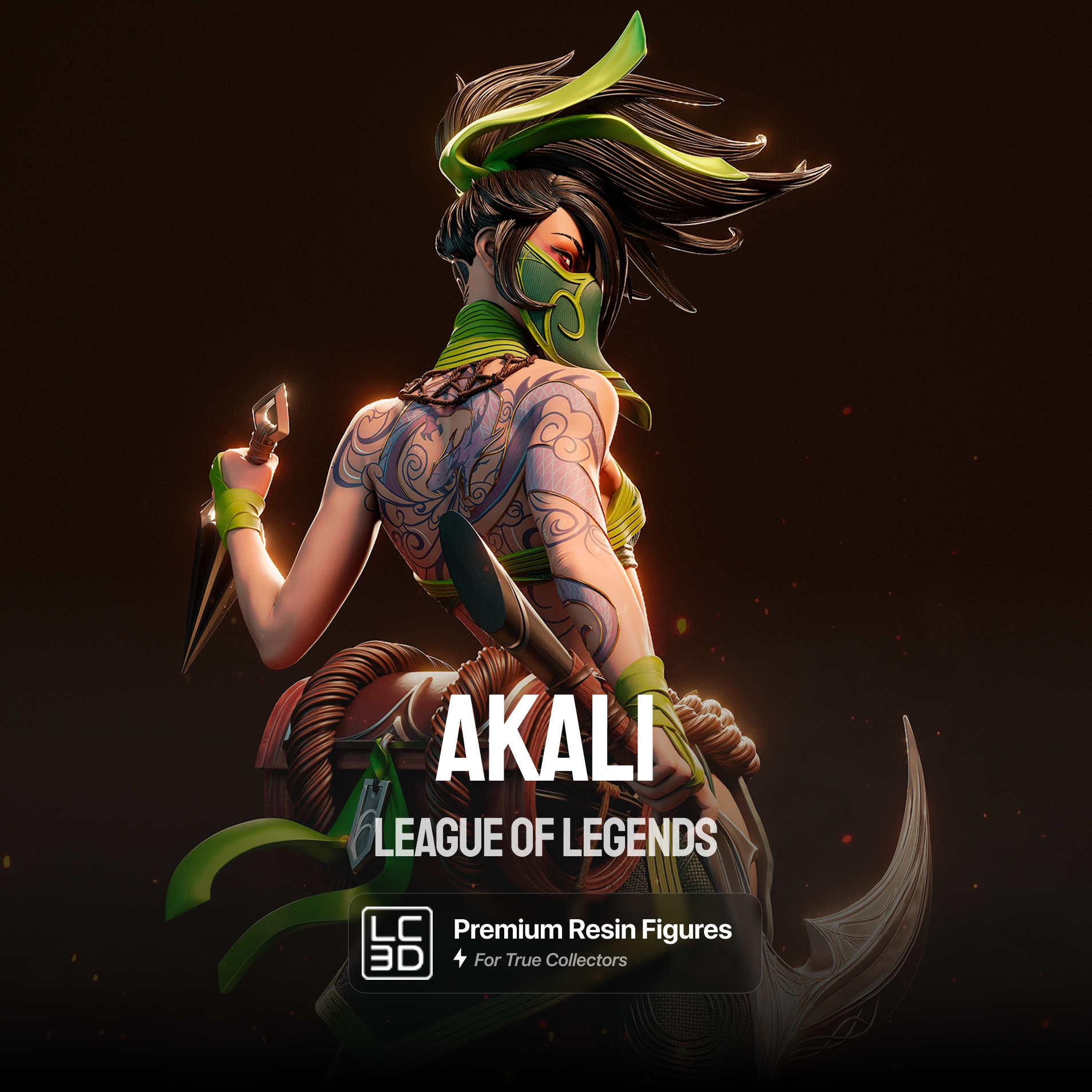 Akali League Of Legends Figure 3D Printed Resin Model Kit