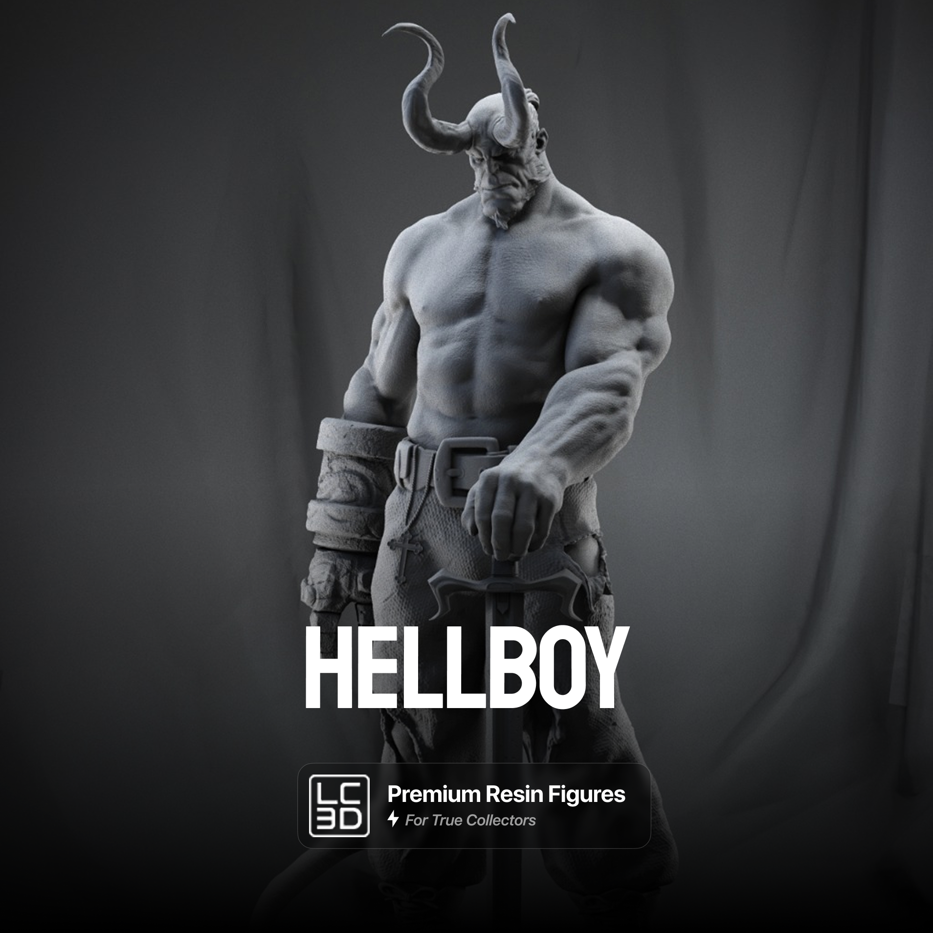 Hellboy Marvel Figure 3D Printed Resin Model Kit