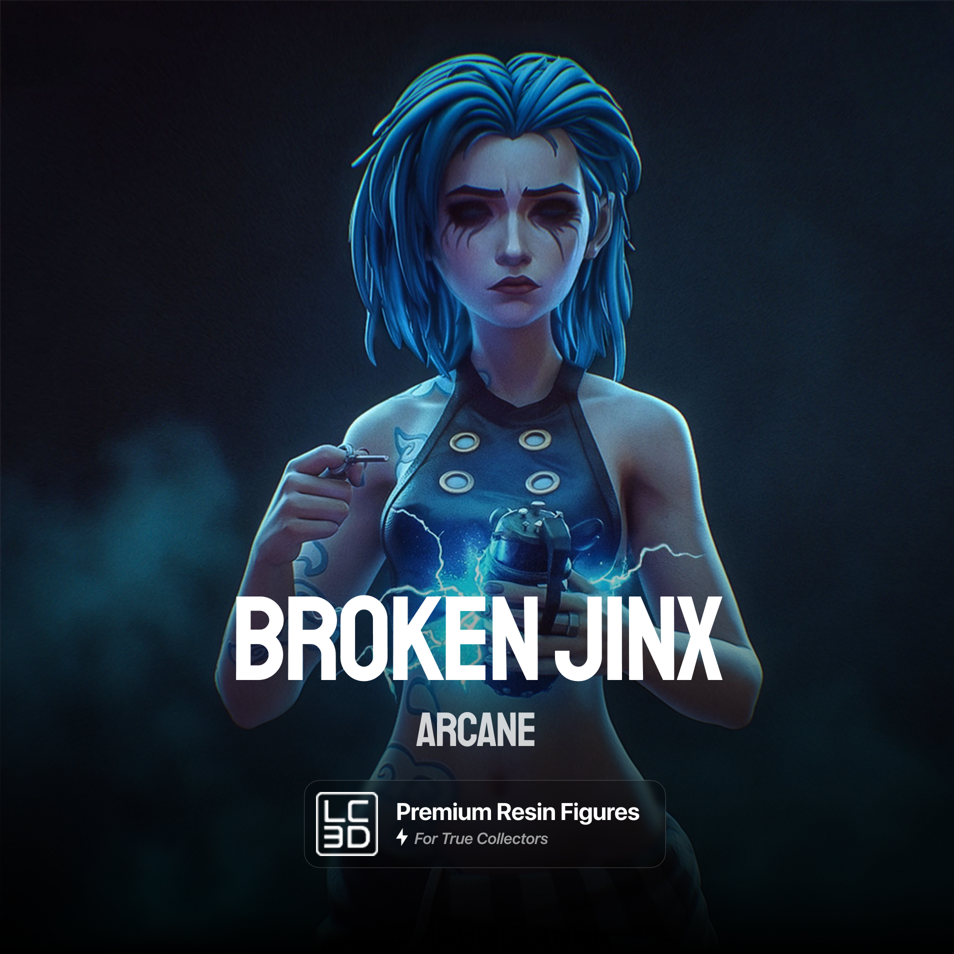 Broken Jinx Arcane Figure 3D Printed Resin Model Kit