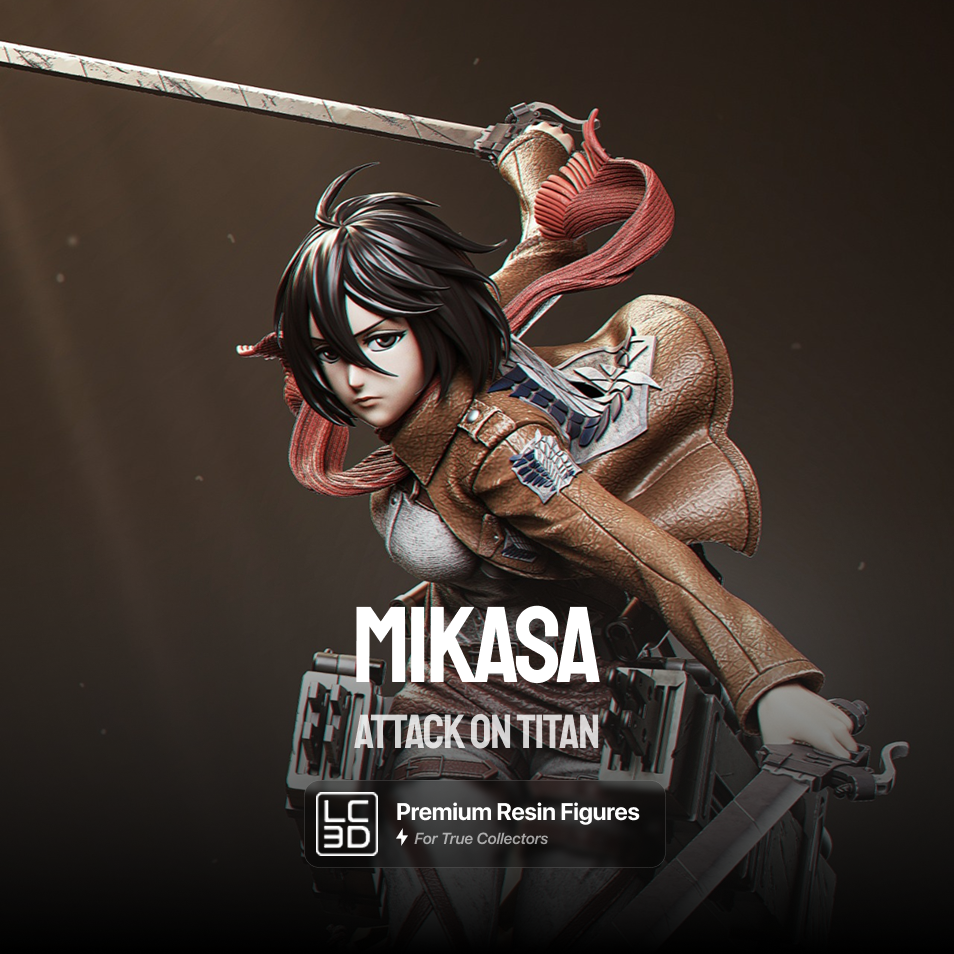 Mikasa Attack On Titan Figure 3D Printed Resin Model Kit