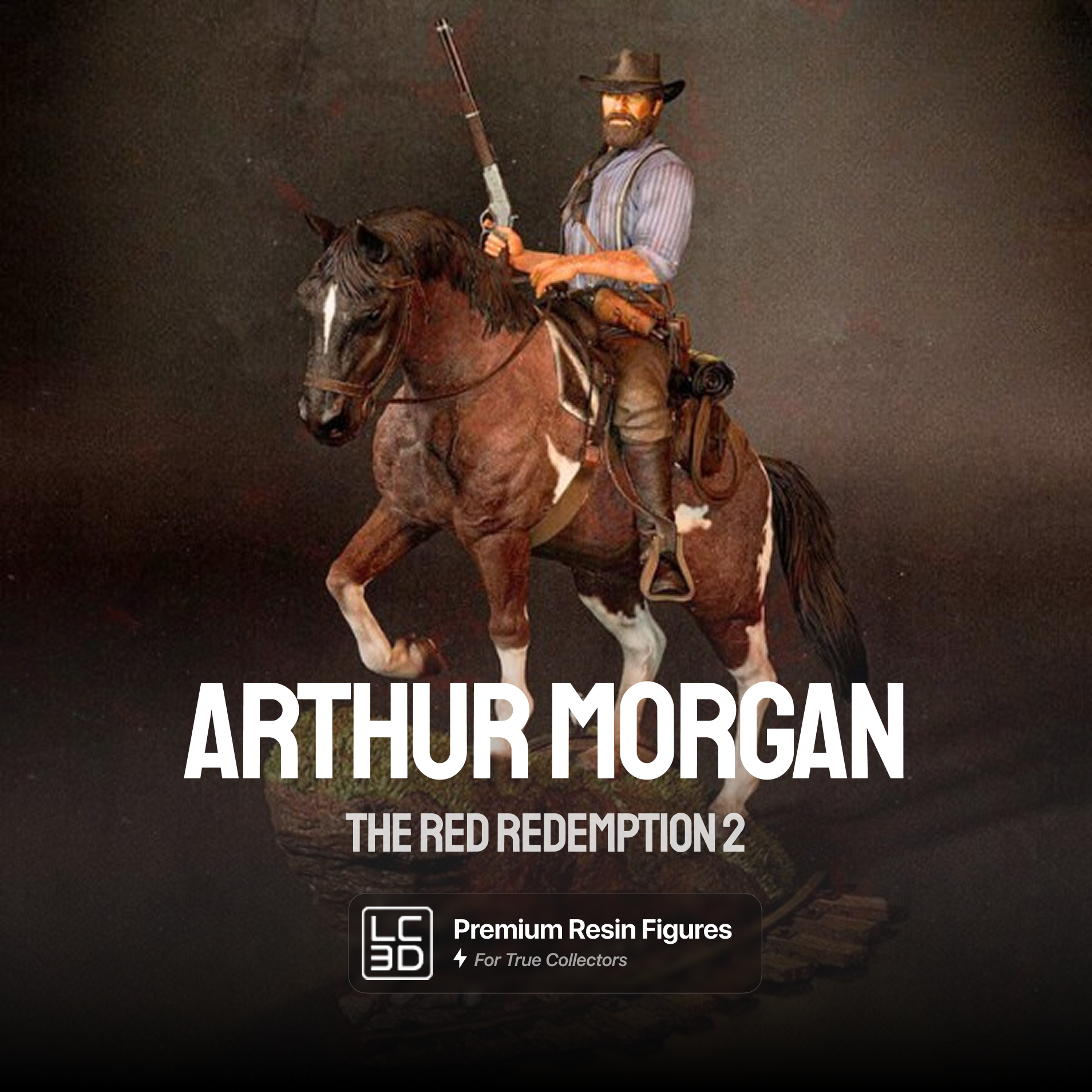Arthur Morgan Horse Riding Red Dead Redemption 2 Figure 3D Printed Resin Model Kit