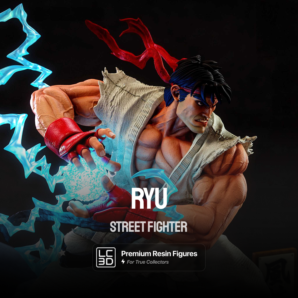 Ryu Street Fighter Figure 3D Printed Resin Model Kit