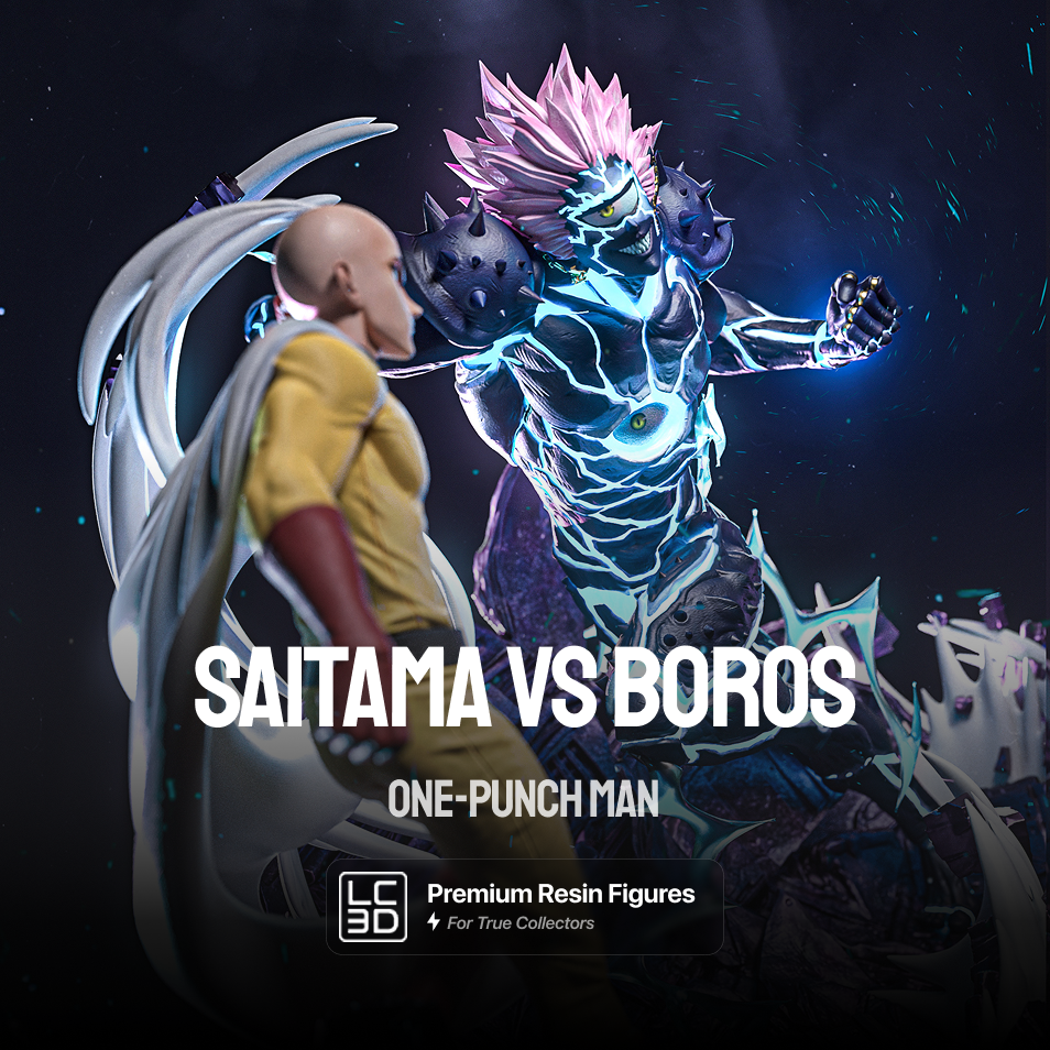 Saitama Vs Boros One Punch Man Figure 3D Printed Resin Model Kit