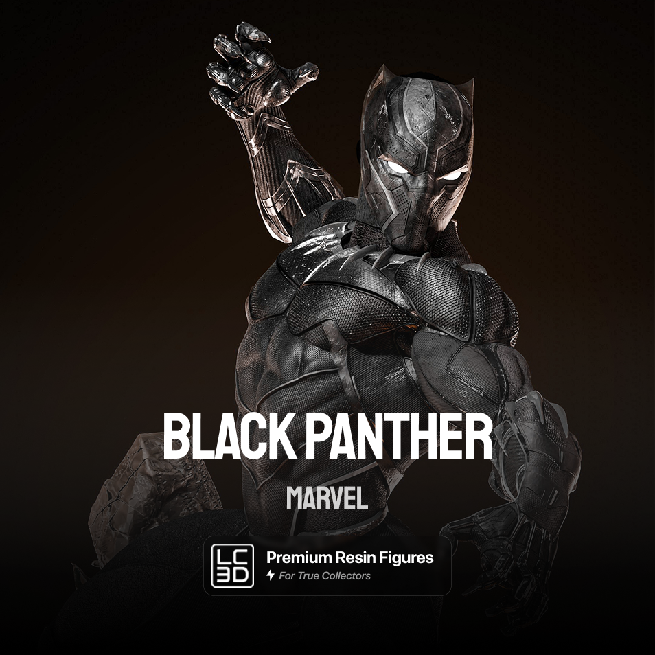 Black Panther Marvel Figure 3D Printed Resin Model Kit