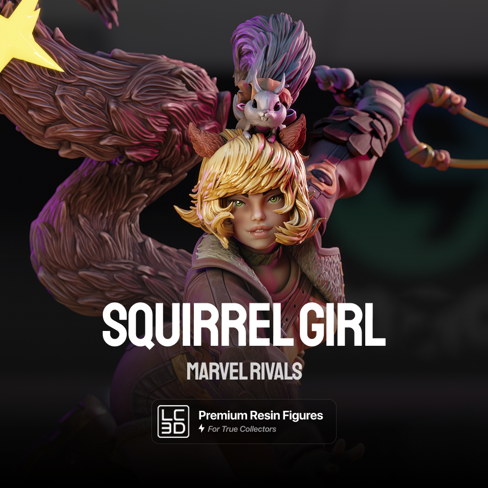 Squirrel Girl Marvel Rivals Figure 3D Printed Resin Model Kit