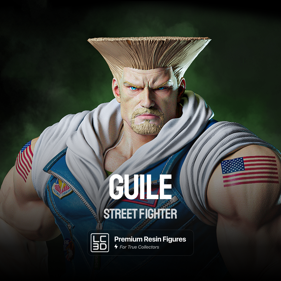 Guile Street Fighter Figure 3D Printed Resin Model Kit