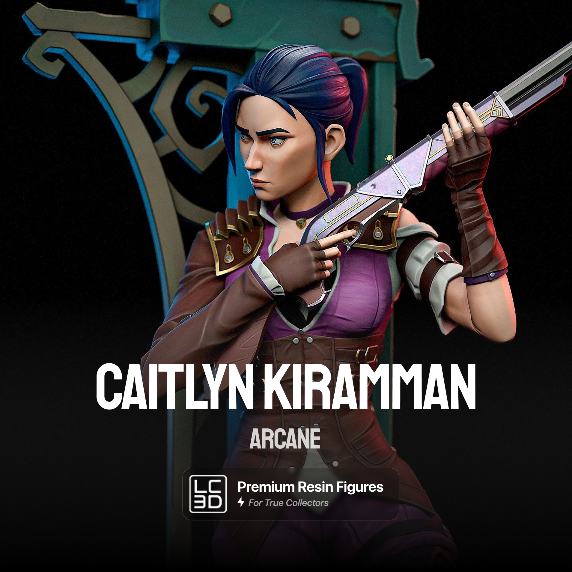 Caitlyn Kiramman Arcane Figure 3D Printed Resin Model Kit