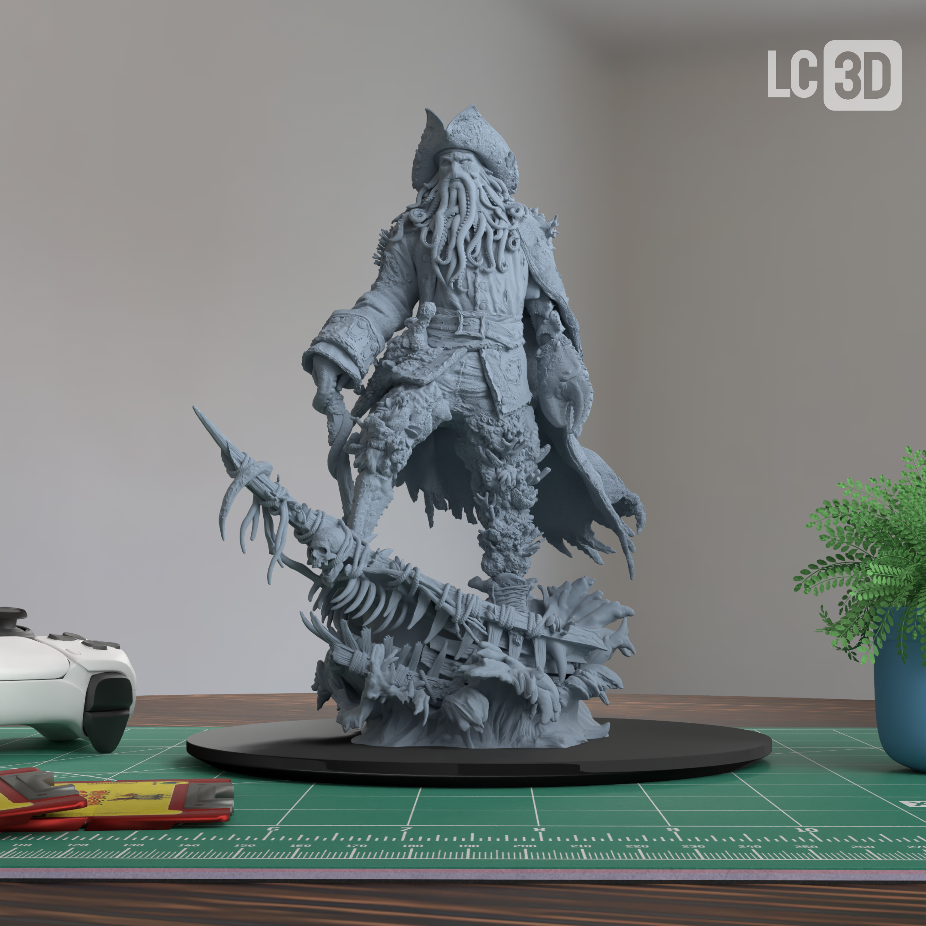 Davy Jones Pirates Of The Caribbean Figure 3D Printed Resin Model Kit
