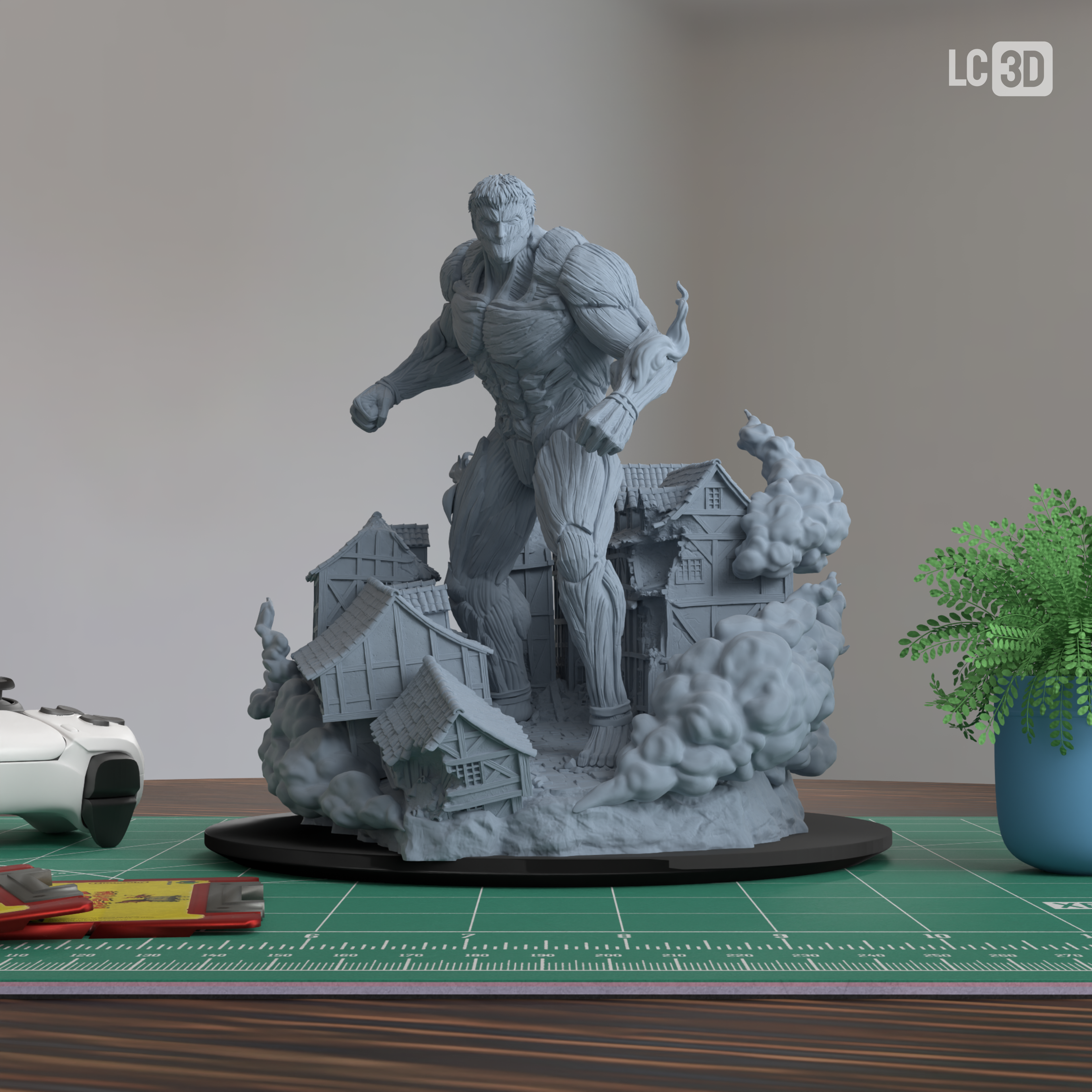 Armored Titan Attack On Titan Figure 3D Printed Resin Model Kit