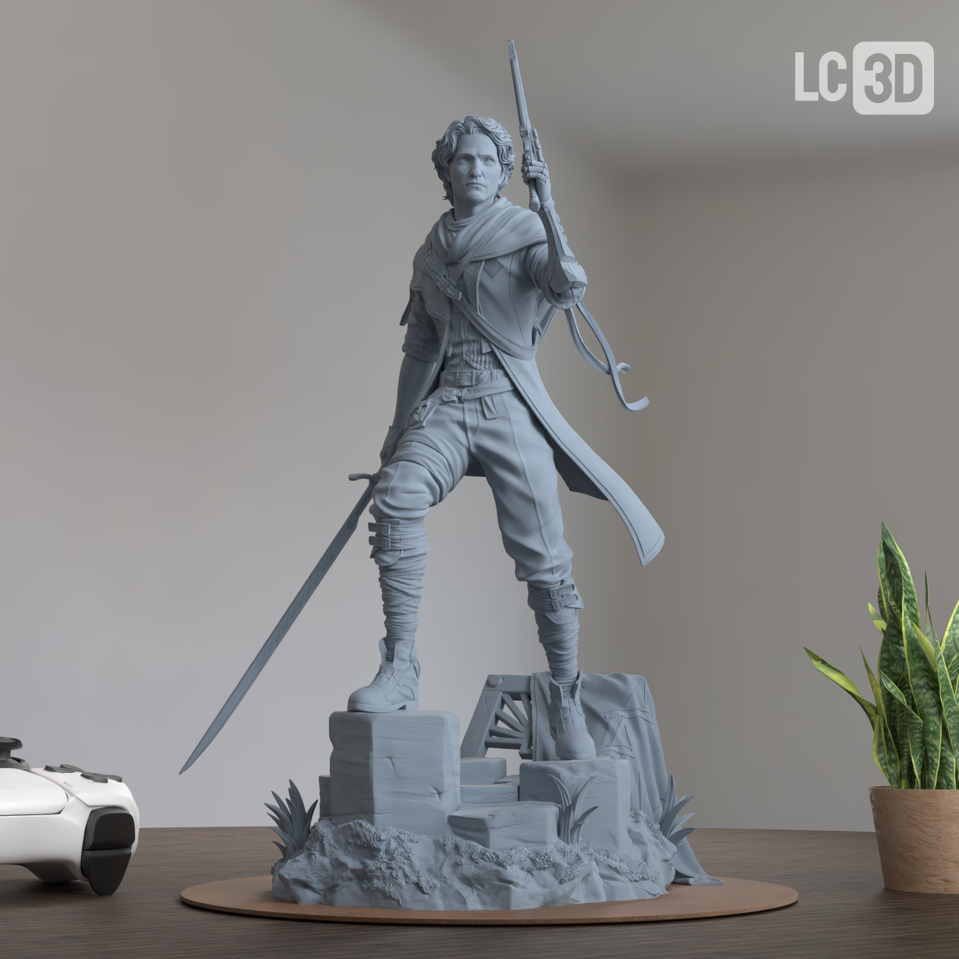 Gustave Expedition 33 Figure 3D Printed Resin Model Kit