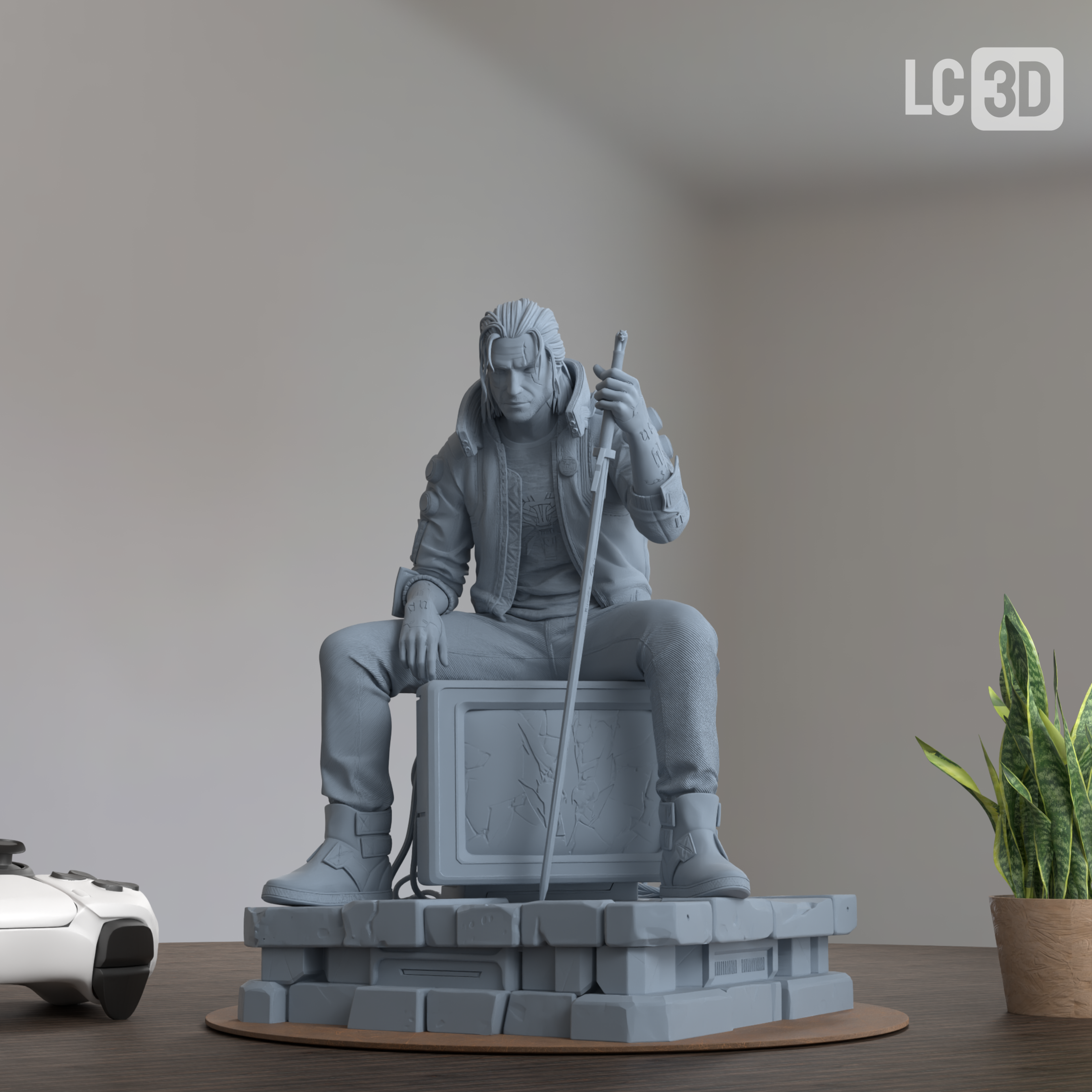 Geralt Ronin The Witcher Figure 3D Printed Resin Model Kit