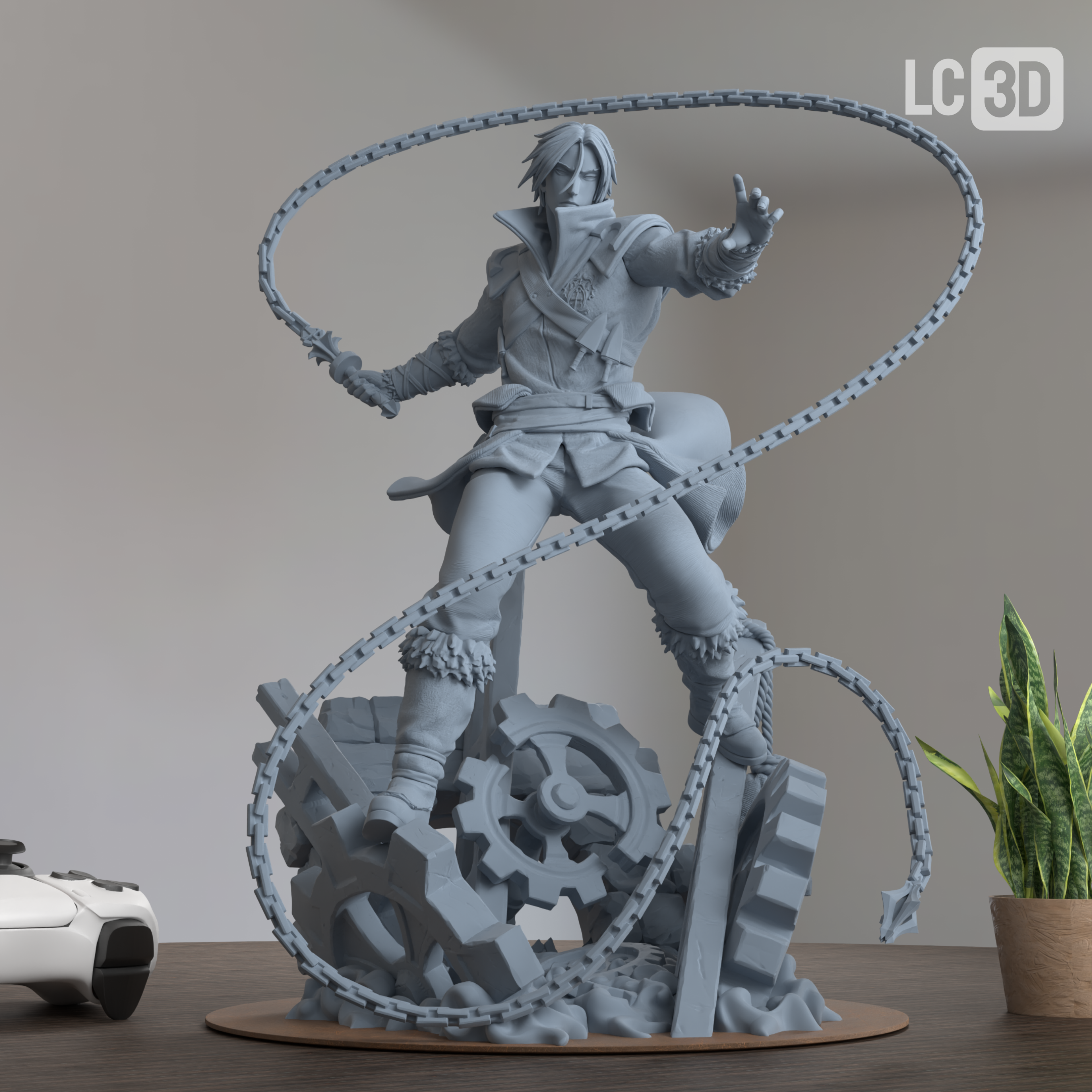 Trevor Belmont Castlevania Figure 3D Printed Resin Model Kit