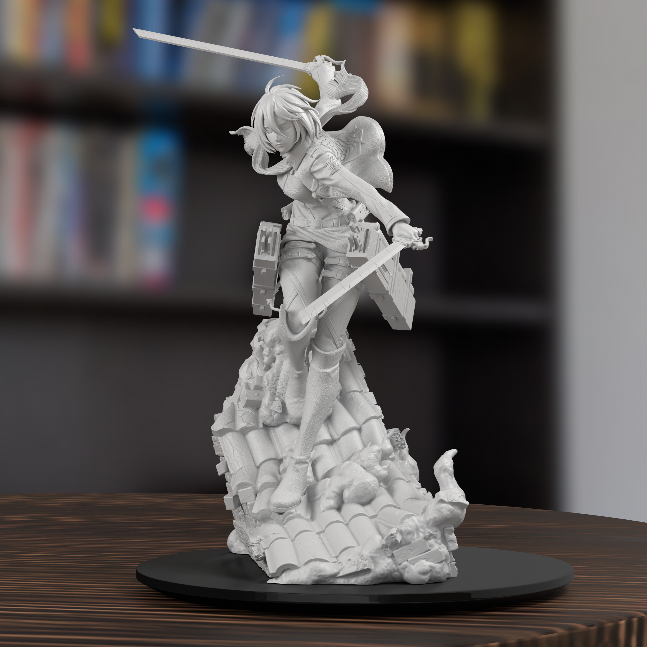 Mikasa Attack On Titan Figure 3D Printed Resin Model Kit