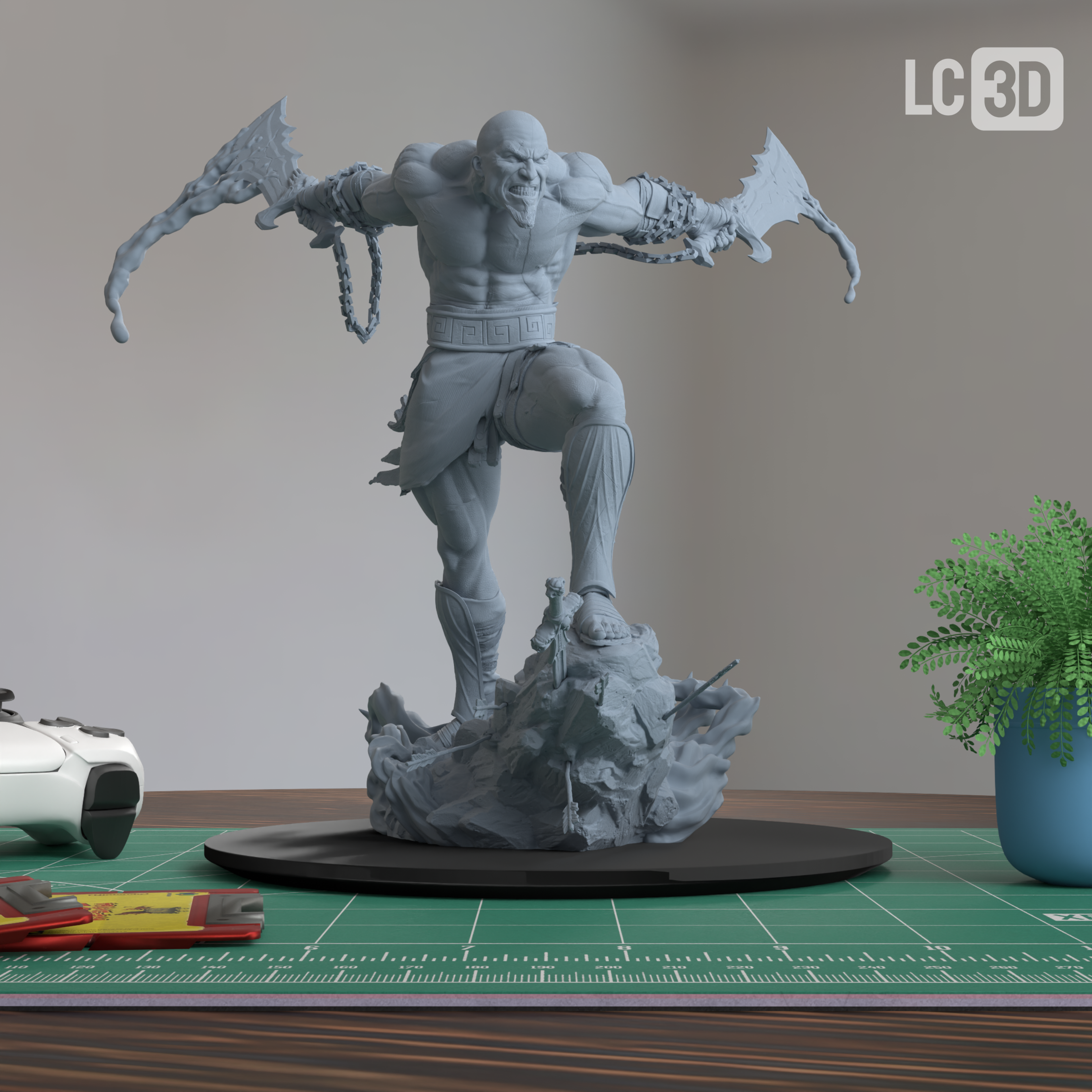 Kratos God Of War Figure 3D Printed Resin Model Kit