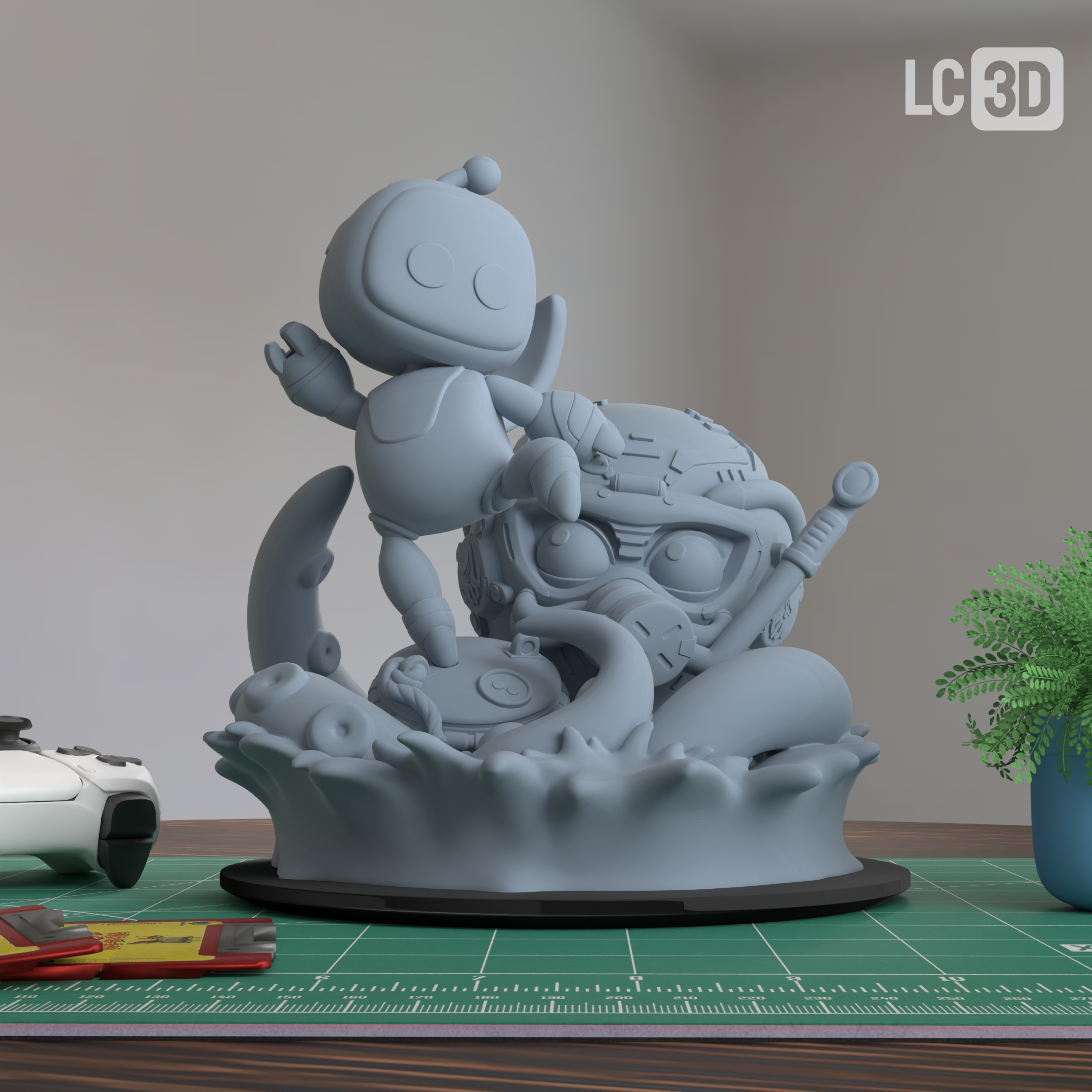 Astro Bot Gaming Figure 3D Printed Resin Model Kit