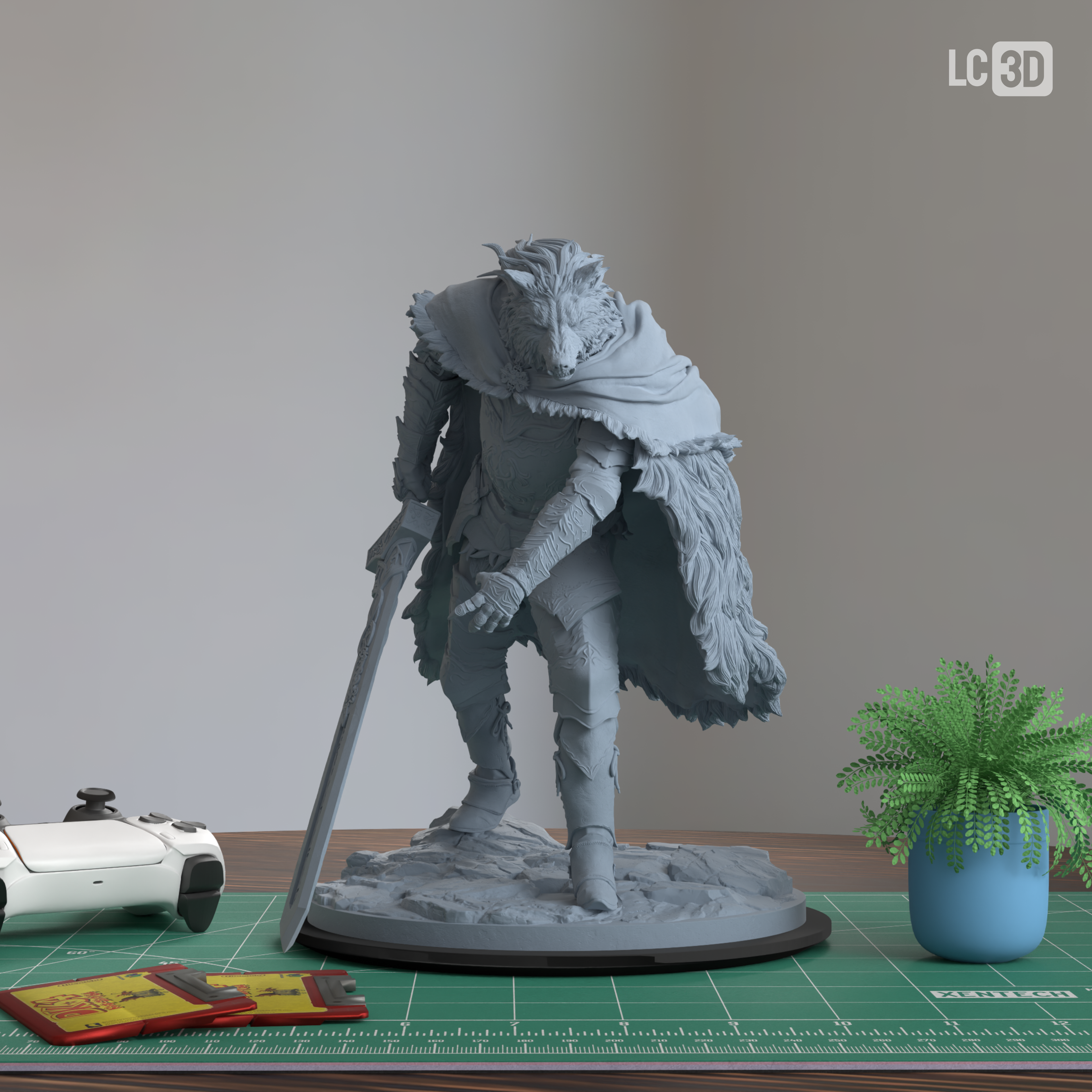 Blaidd Elden Ring Figure 3D Printed Resin Model Kit
