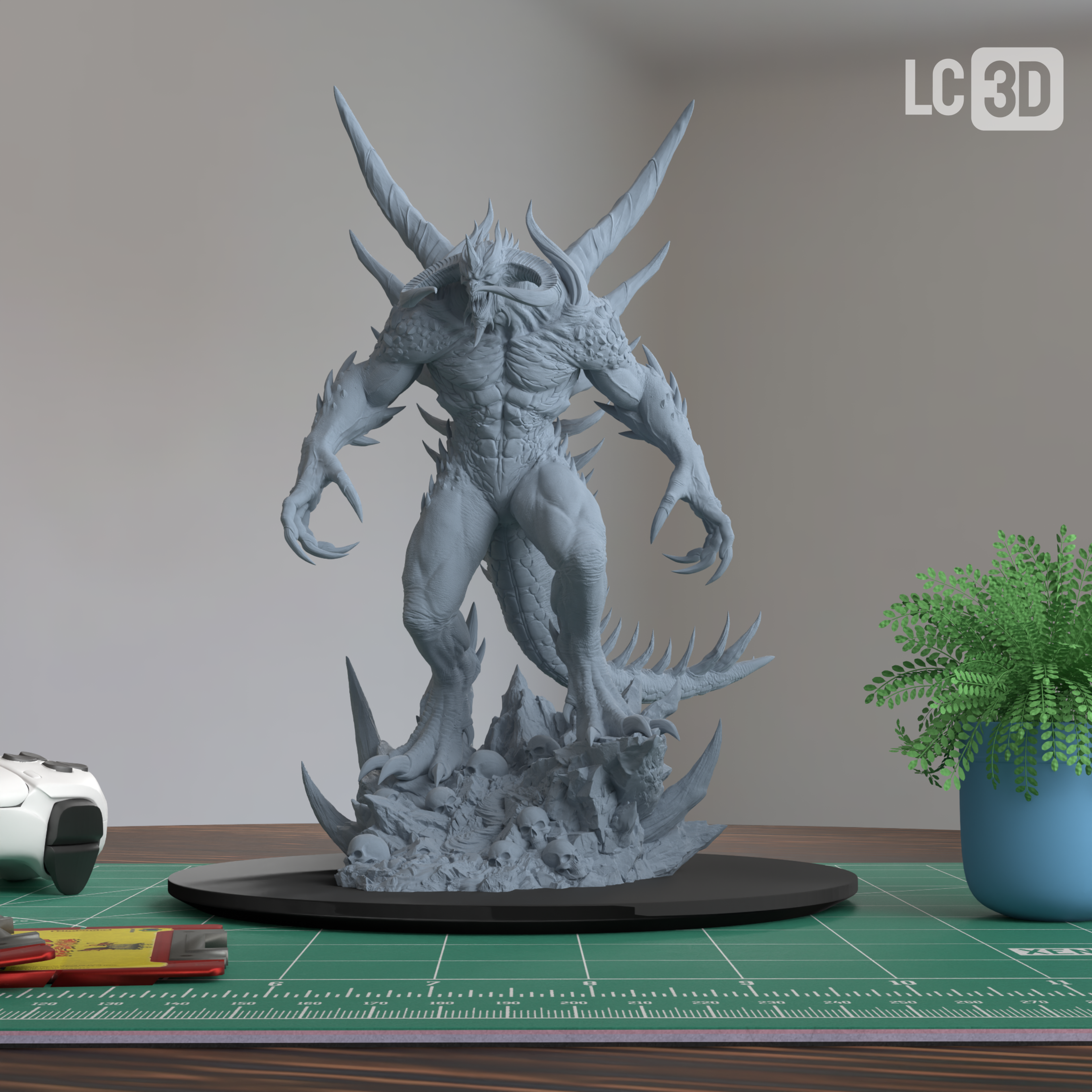The Dark Lord Diablo Figure 3D Printed Resin Model Kit