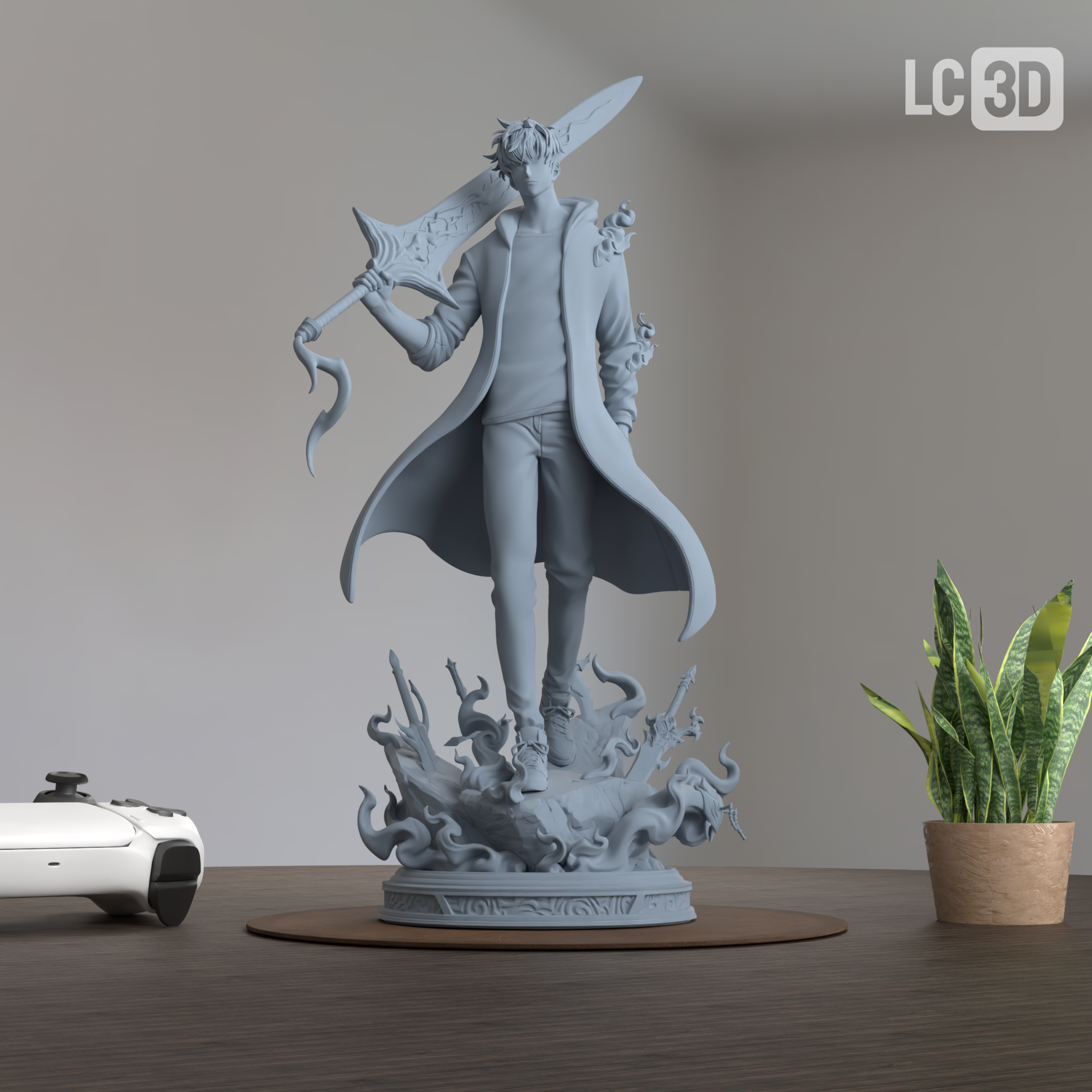 Sung Jinwoo Solo Leveling Figure 3D Printed Resin Model Kit