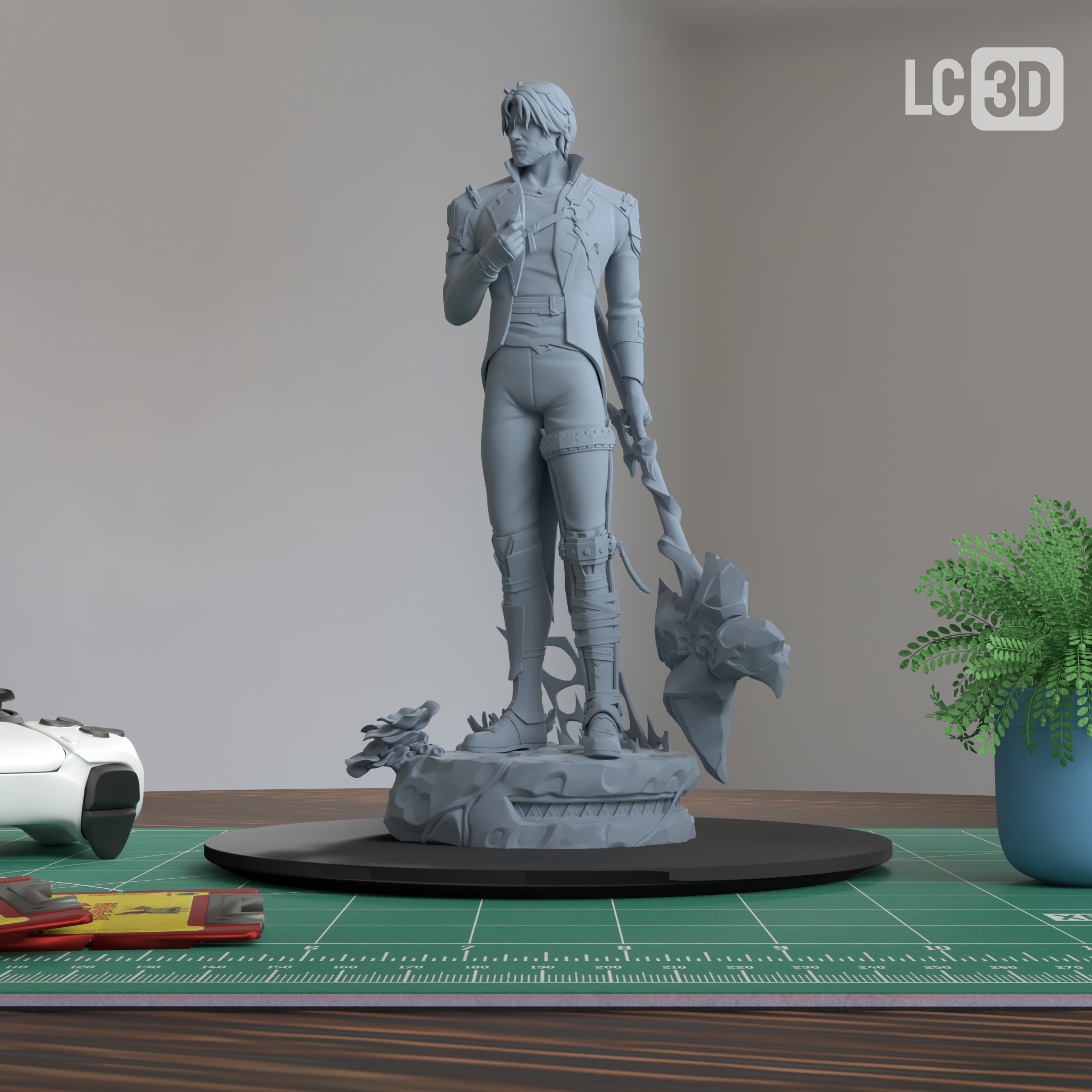 Jayce Arcane Figure 3D Printed Resin Model Kit