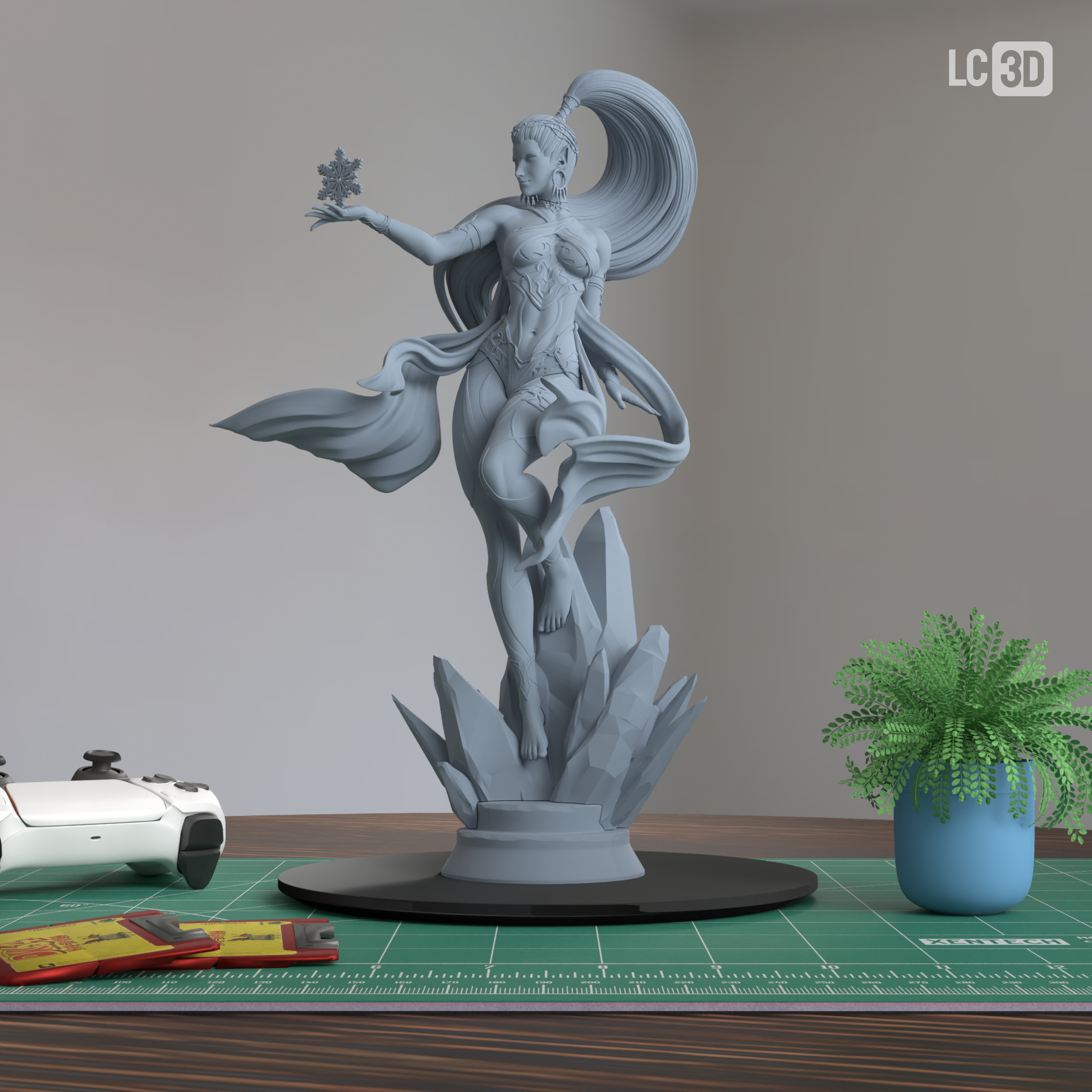 Shiva Final Fantasy Figure 3D Printed Resin Model Kit