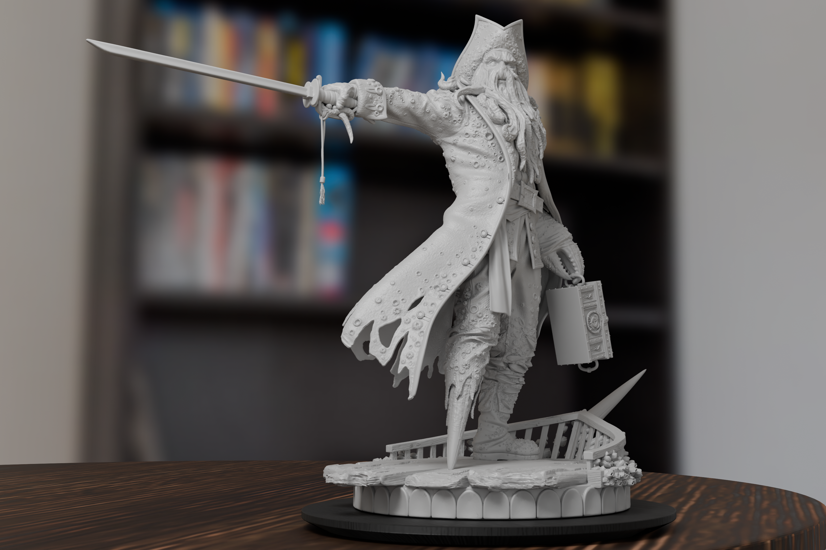 Davy Jones Pirates Of The Caribbean Figure 3D Printed Resin Model Kit