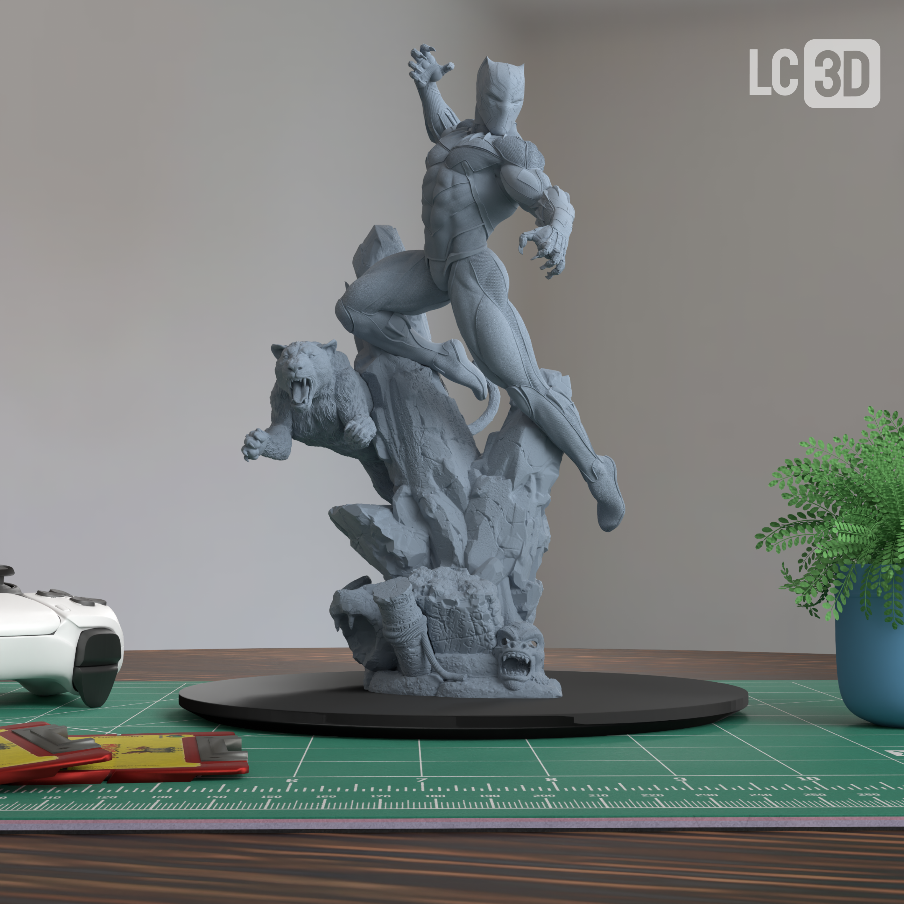 Black Panther Marvel Figure 3D Printed Resin Model Kit