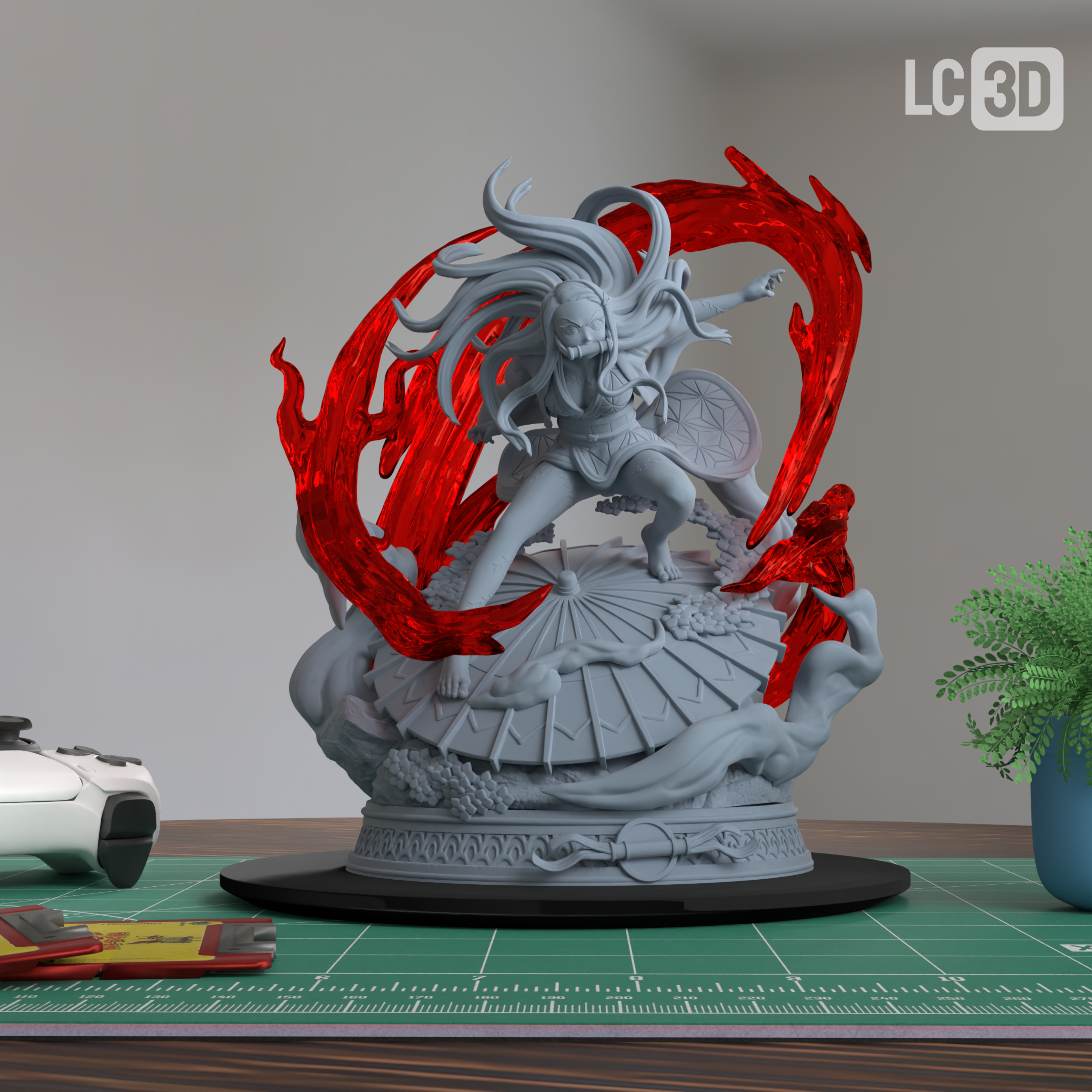 Nezuko Kamado Demon Slayer Figure 3D Printed Resin Model Kit